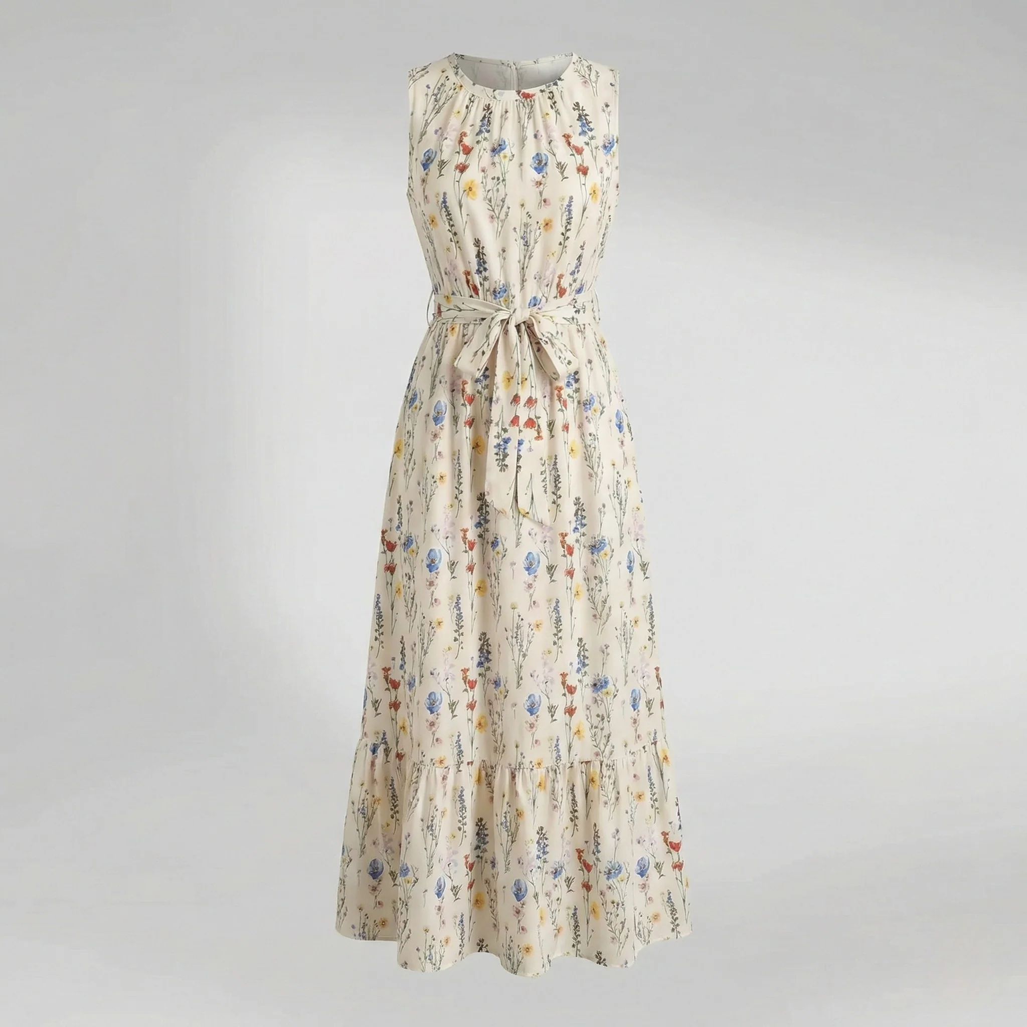 Damen Blumenkleid Maxikleid mit Wiesenblumen - Image 5