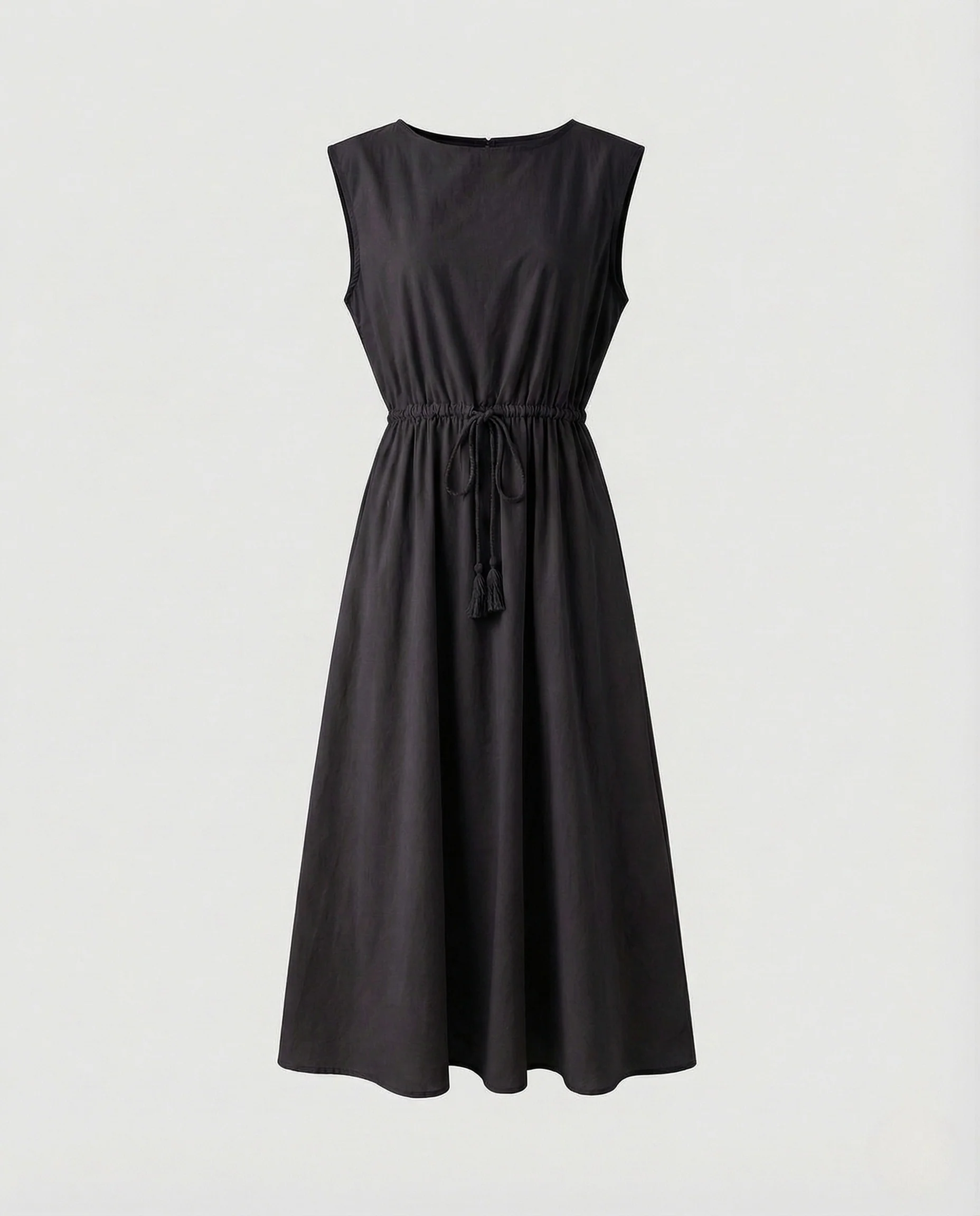 Damen Baumwollkleid Midi Elastik - Image 8