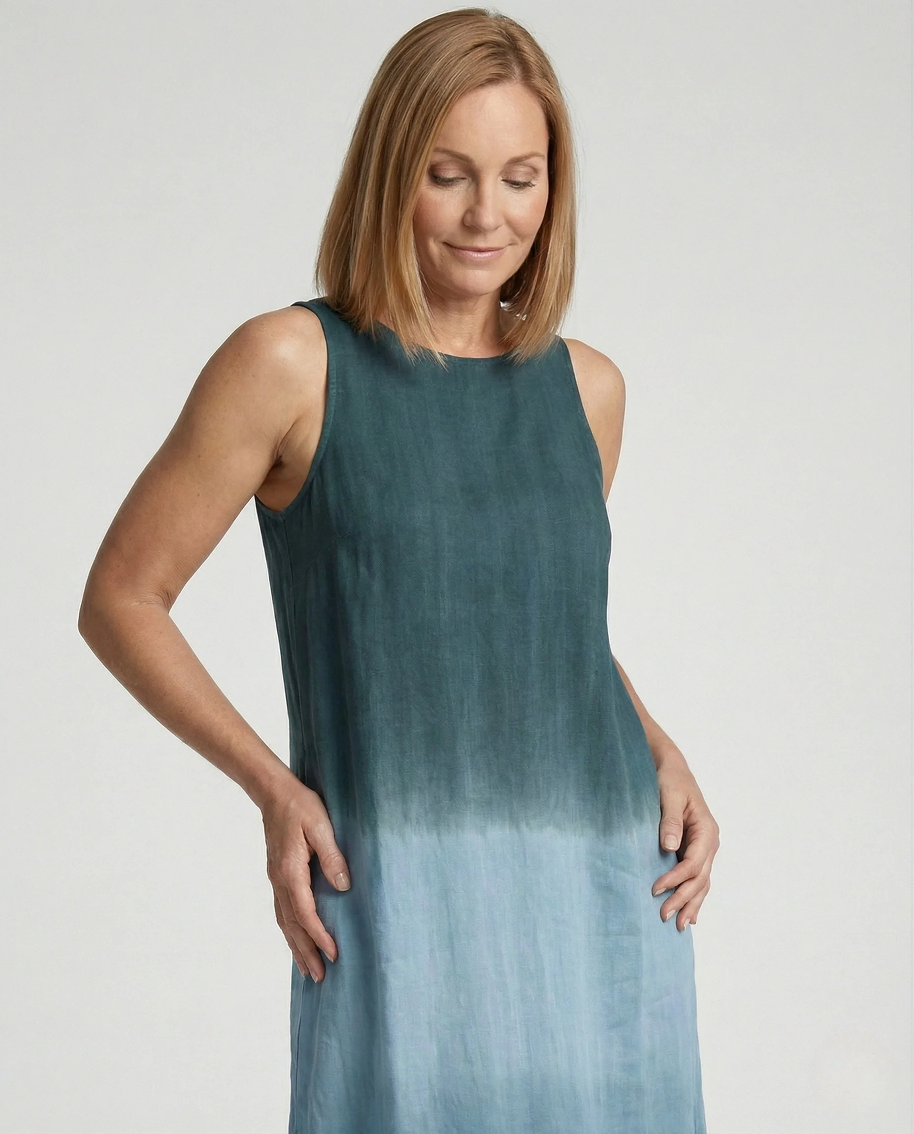 Damen Maxikleid Ombre ärmellos - Image 2