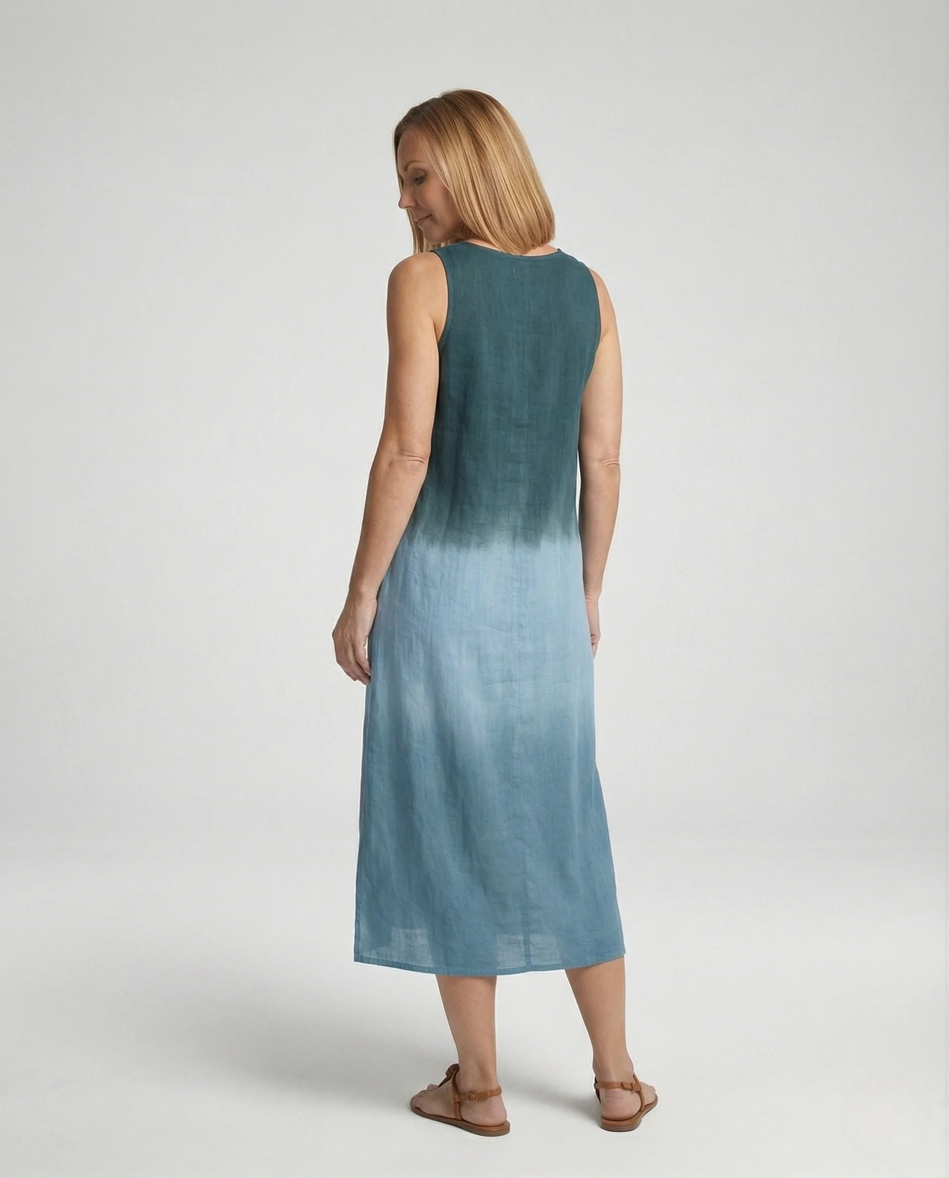 Damen Maxikleid Ombre ärmellos - Image 4