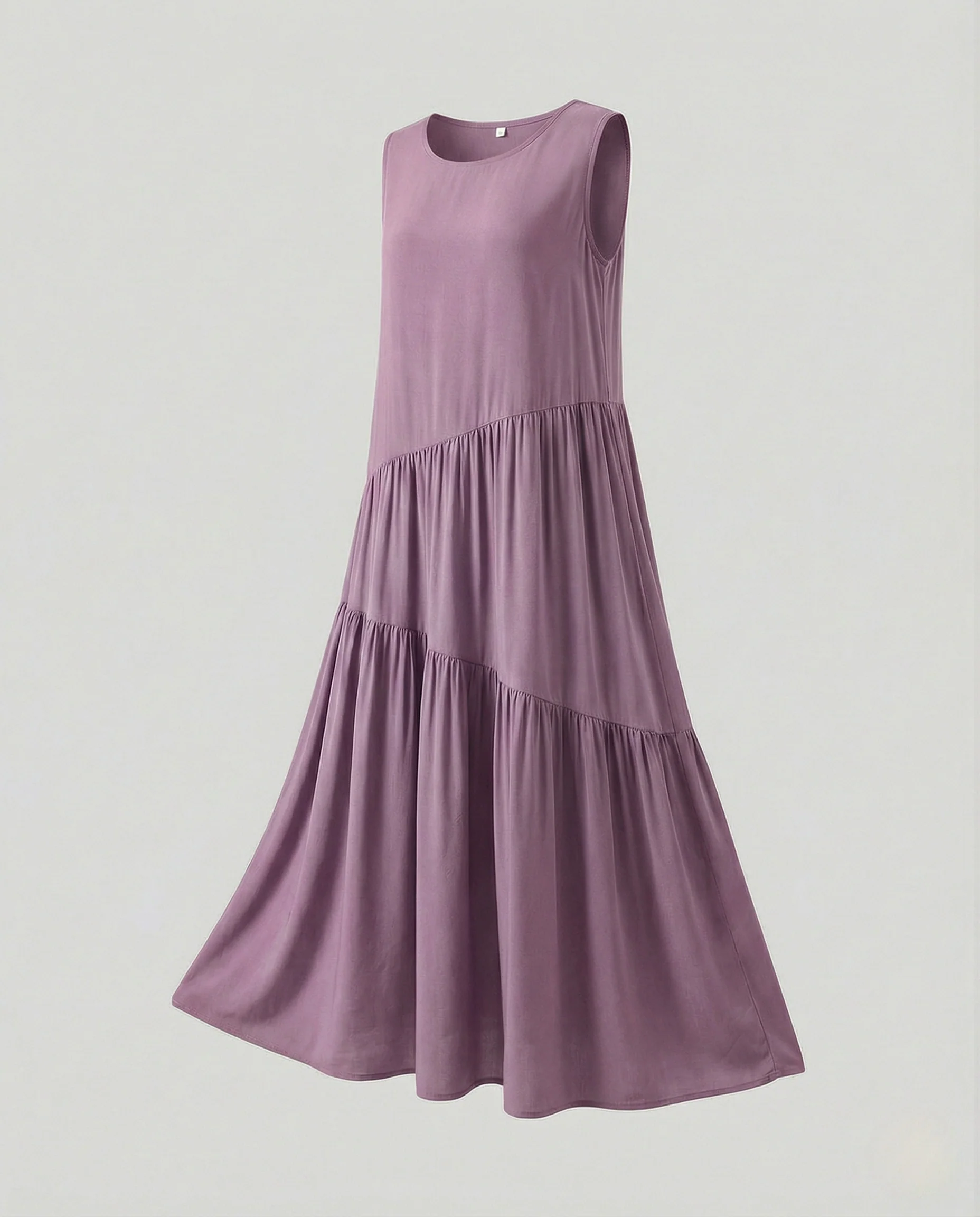 Damen Ärmelloses Stufen Maxikleid mit Viskose - Image 14