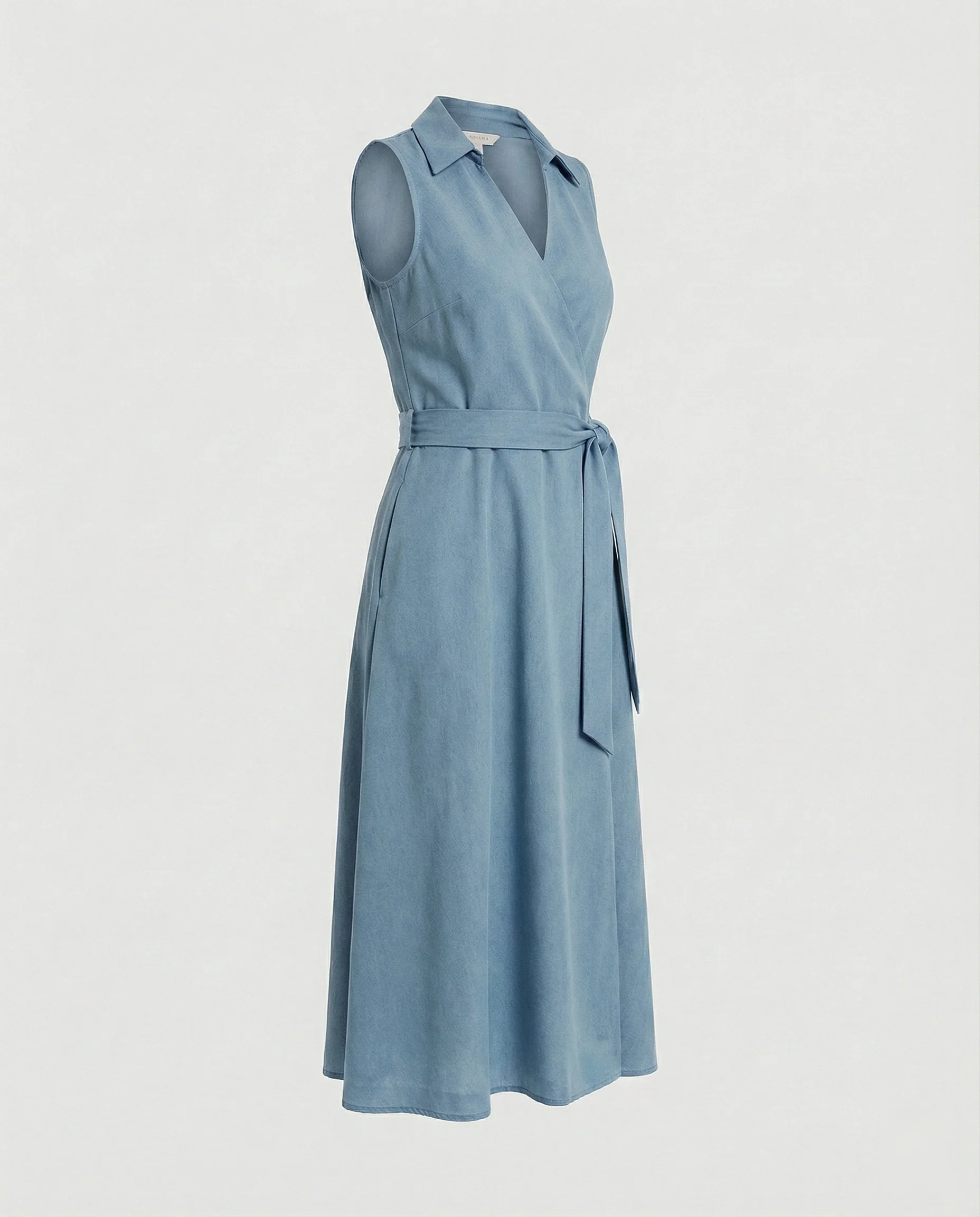 Damen Wickelkleid Freizeitkleid mit Gürtel - Image 8