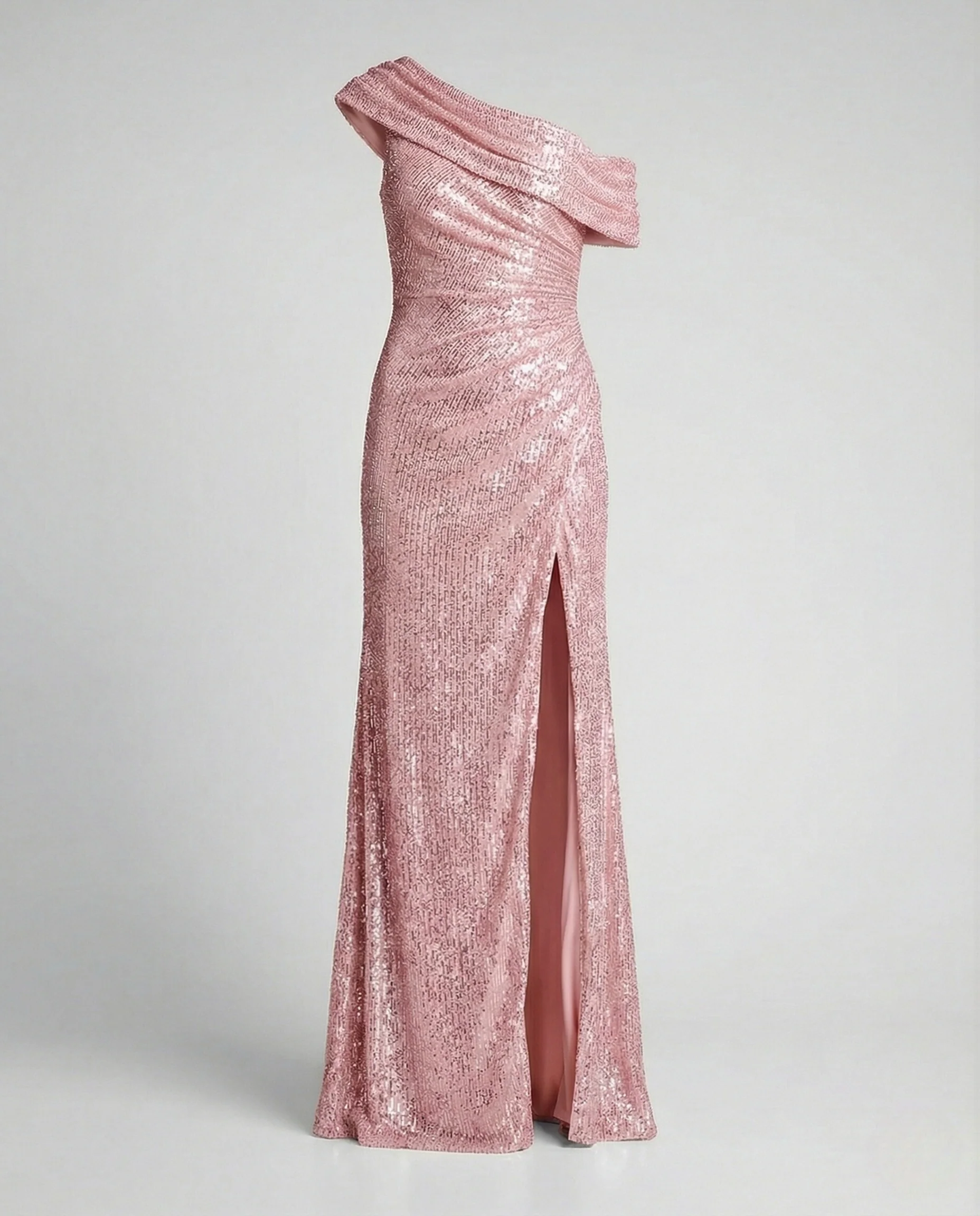 Asymmetrisches Abendkleid Mit Schlitz Damen - Image 8
