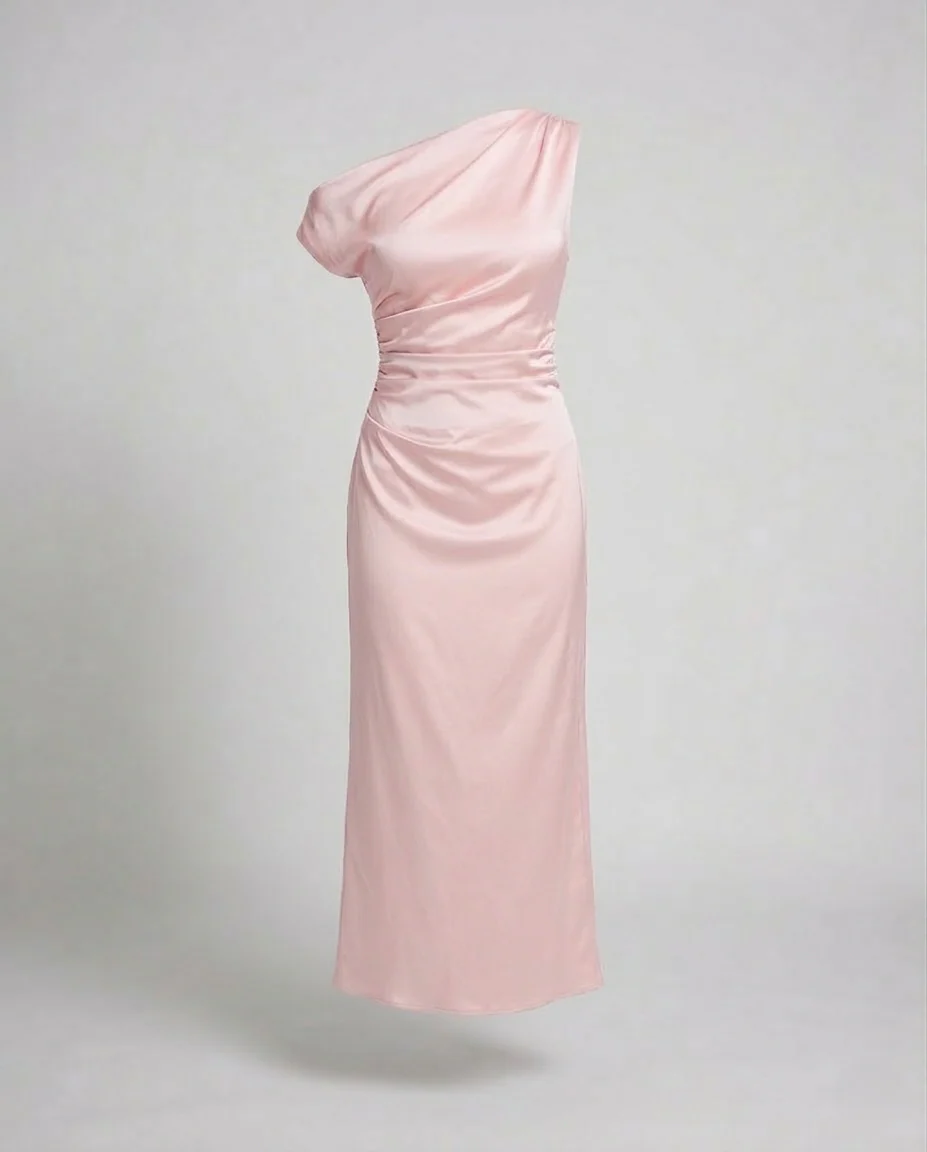 Damen Asymmetrisches Abendkleid mit Ein Schulter - Image 4