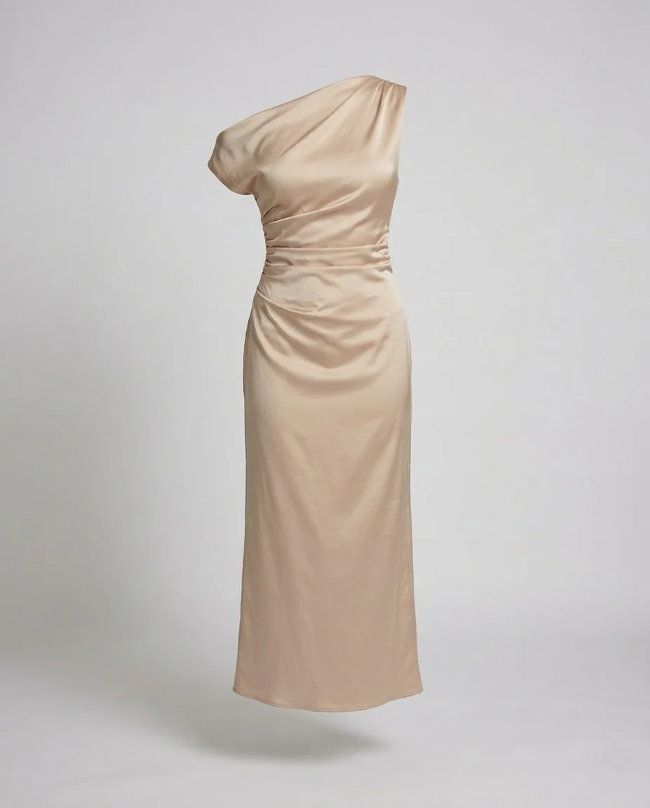 Damen Asymmetrisches Abendkleid mit Ein Schulter - Image 5