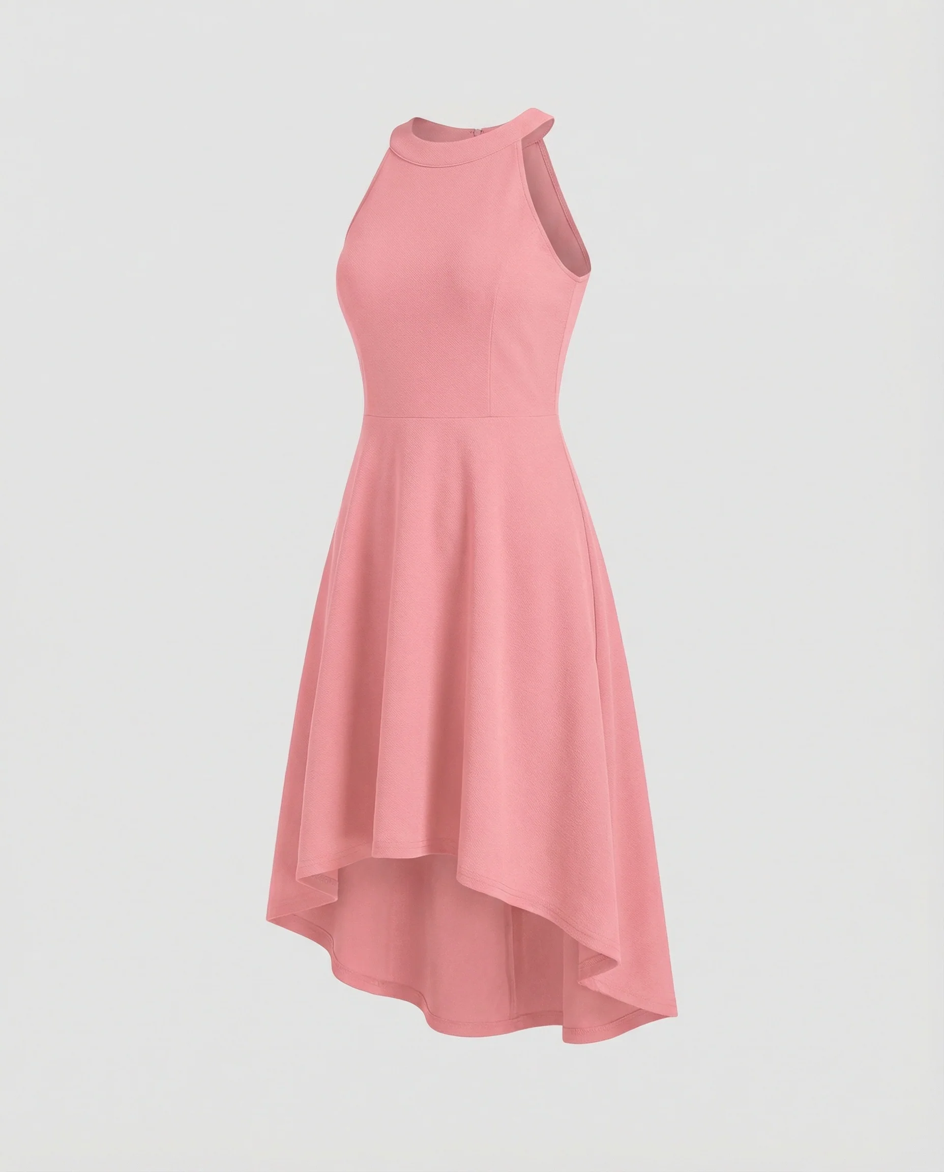 Abendkleid lang asymmetrisch mit Halter - Image 10
