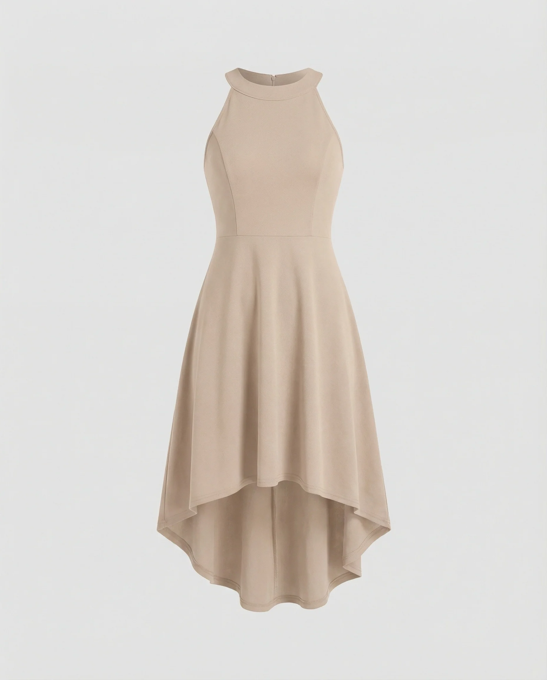 Abendkleid lang asymmetrisch mit Halter - Image 12