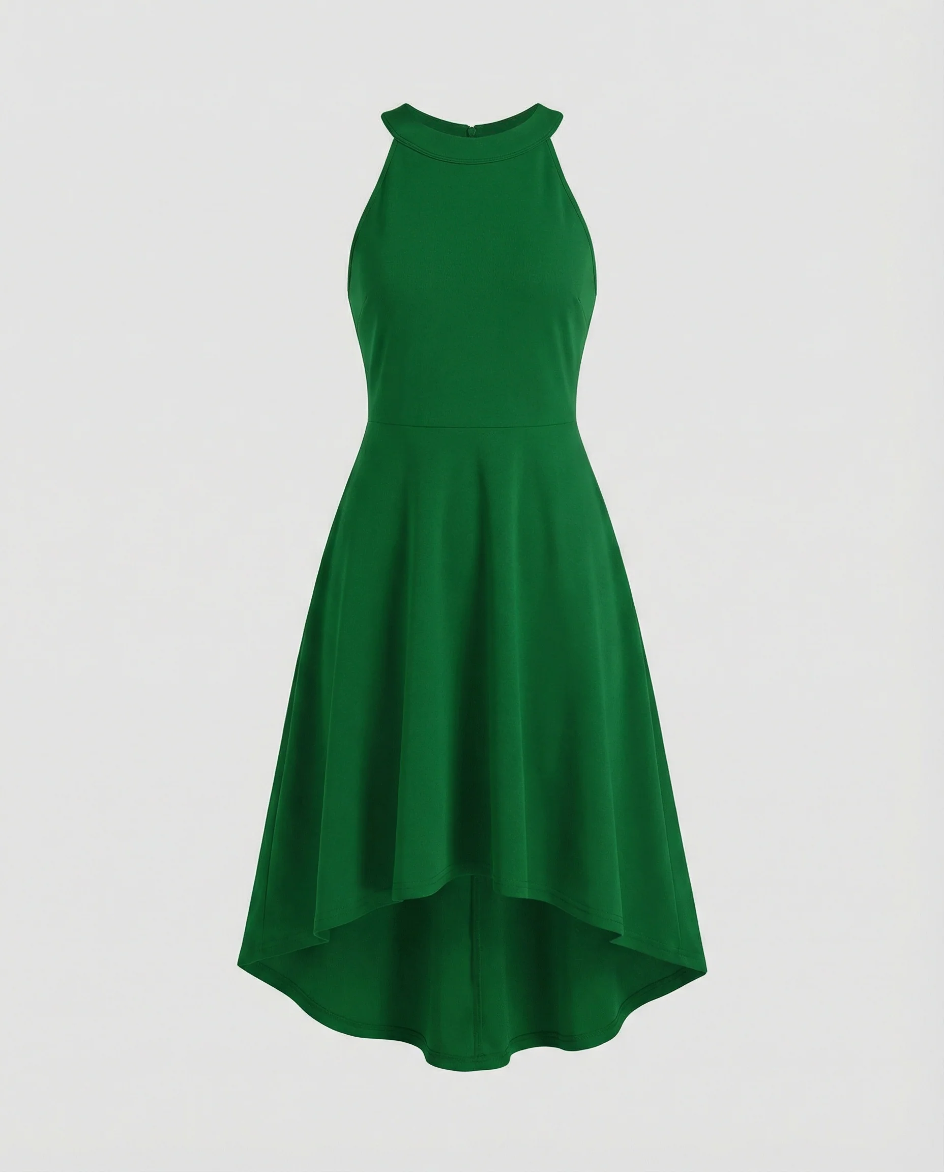 Abendkleid lang asymmetrisch mit Halter - Image 5