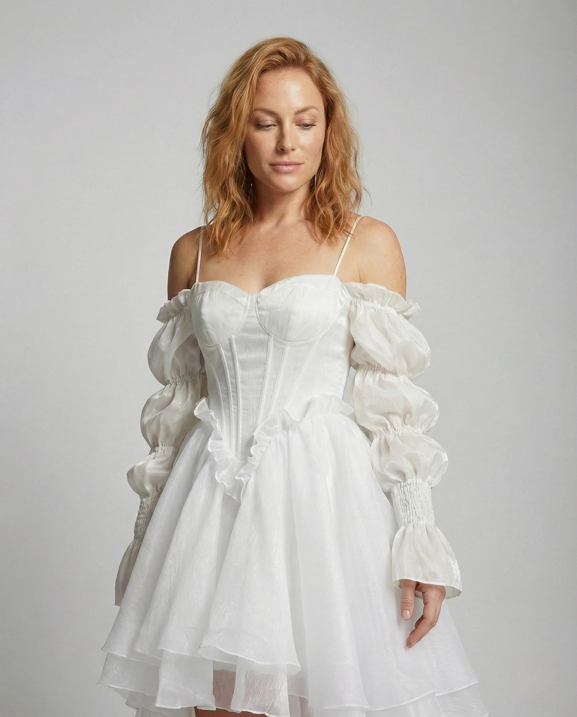 Damen Asymmetrisches Cocktailkleid mit Schleppe - Image 2