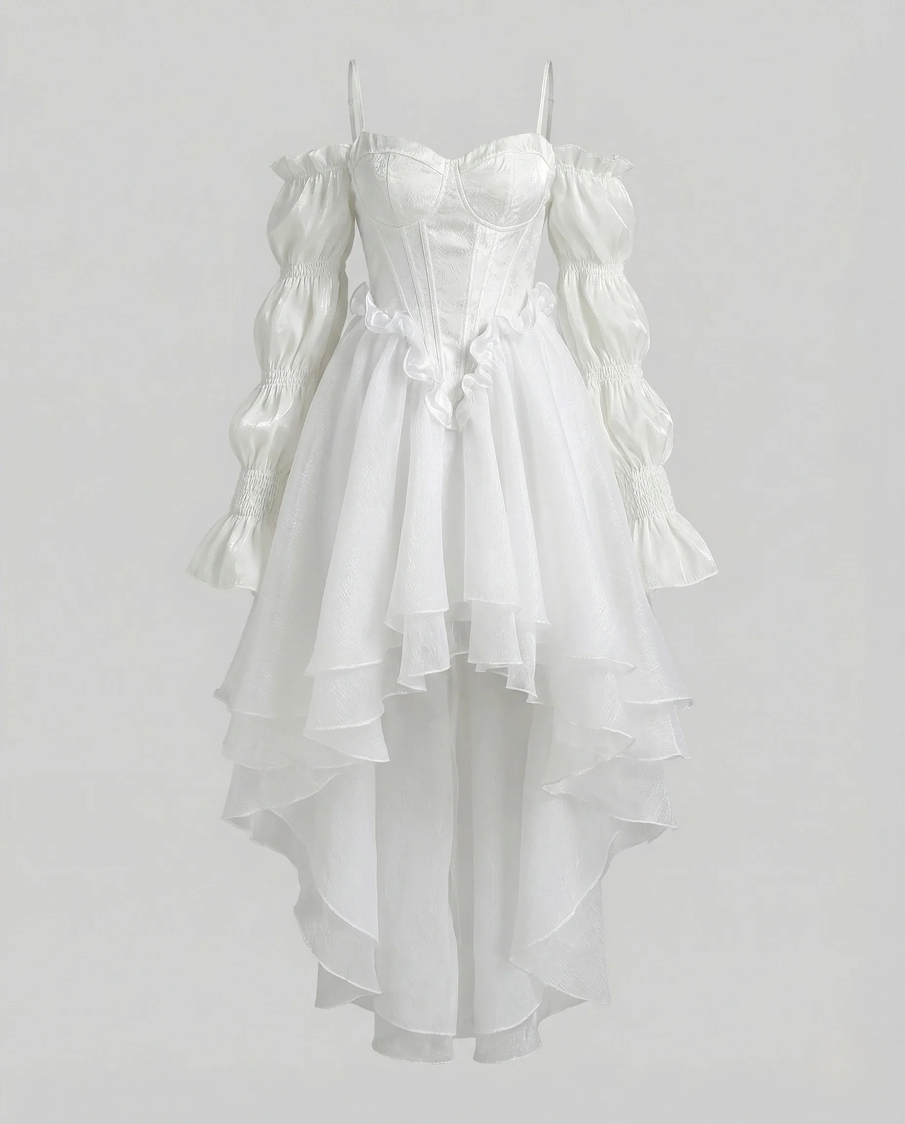 Damen Asymmetrisches Cocktailkleid mit Schleppe - Image 3