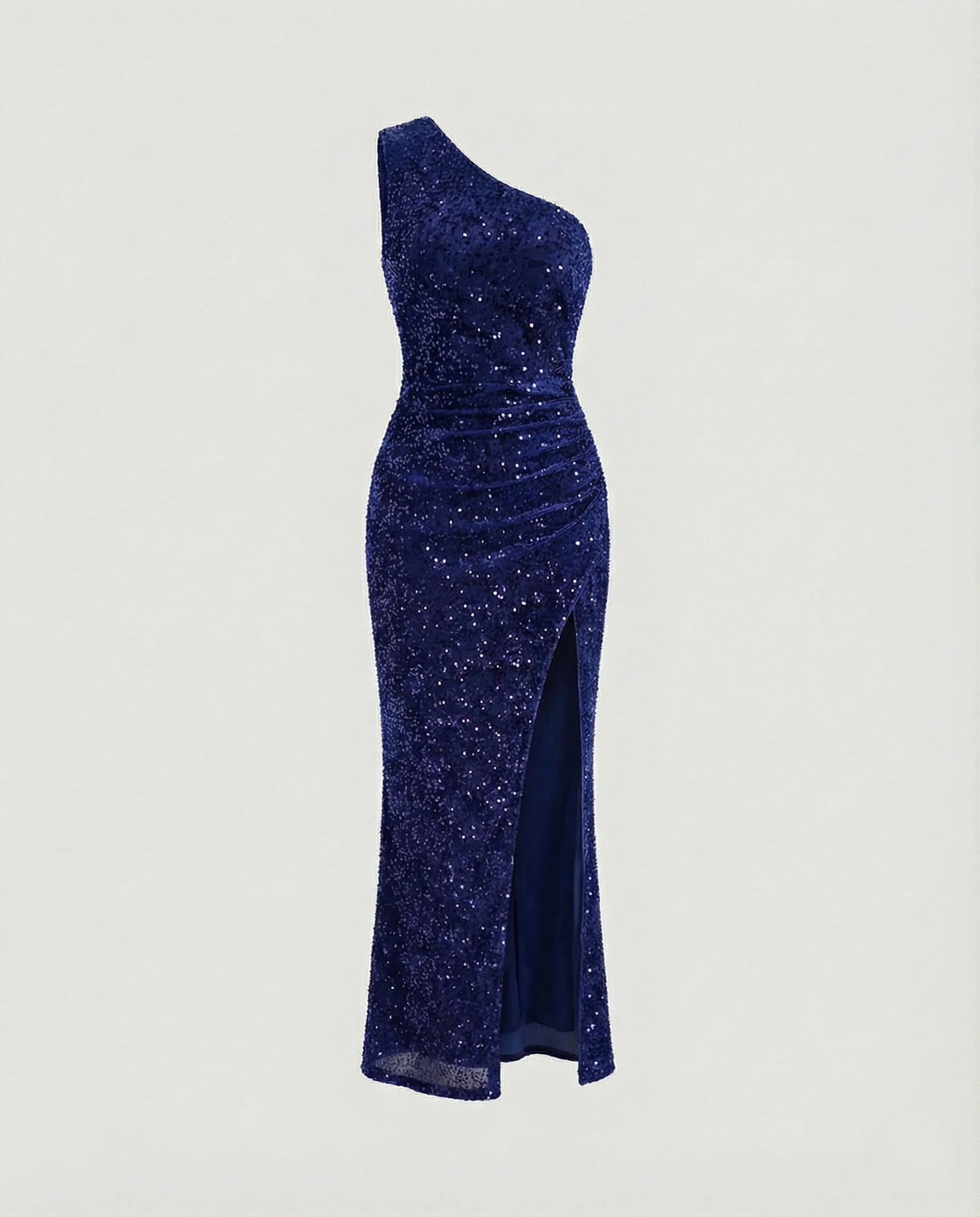 Ein Schulter Maxikleid Pailletten Damen - Image 6