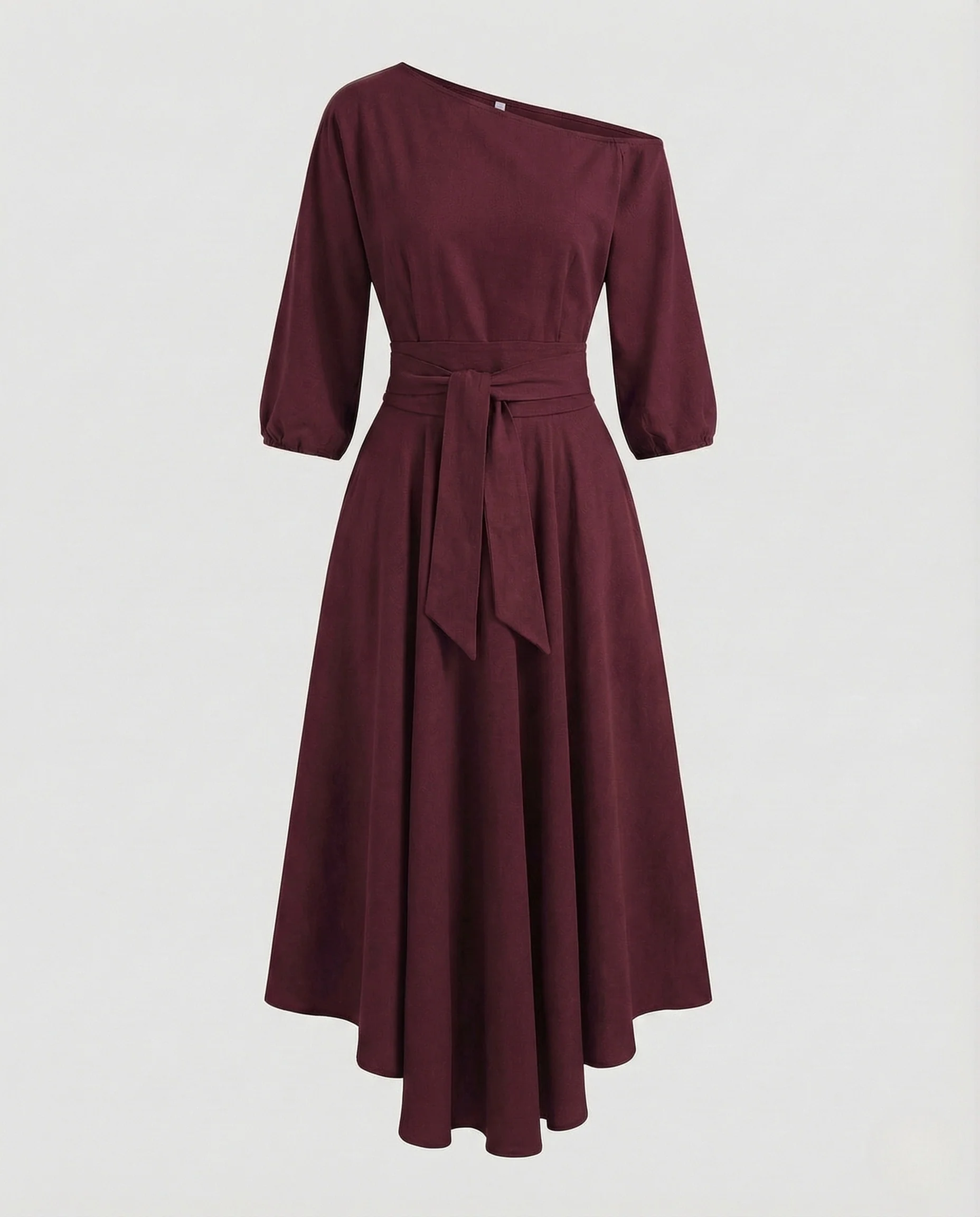 Damen Wickel Midikleid Godetrock - Image 6