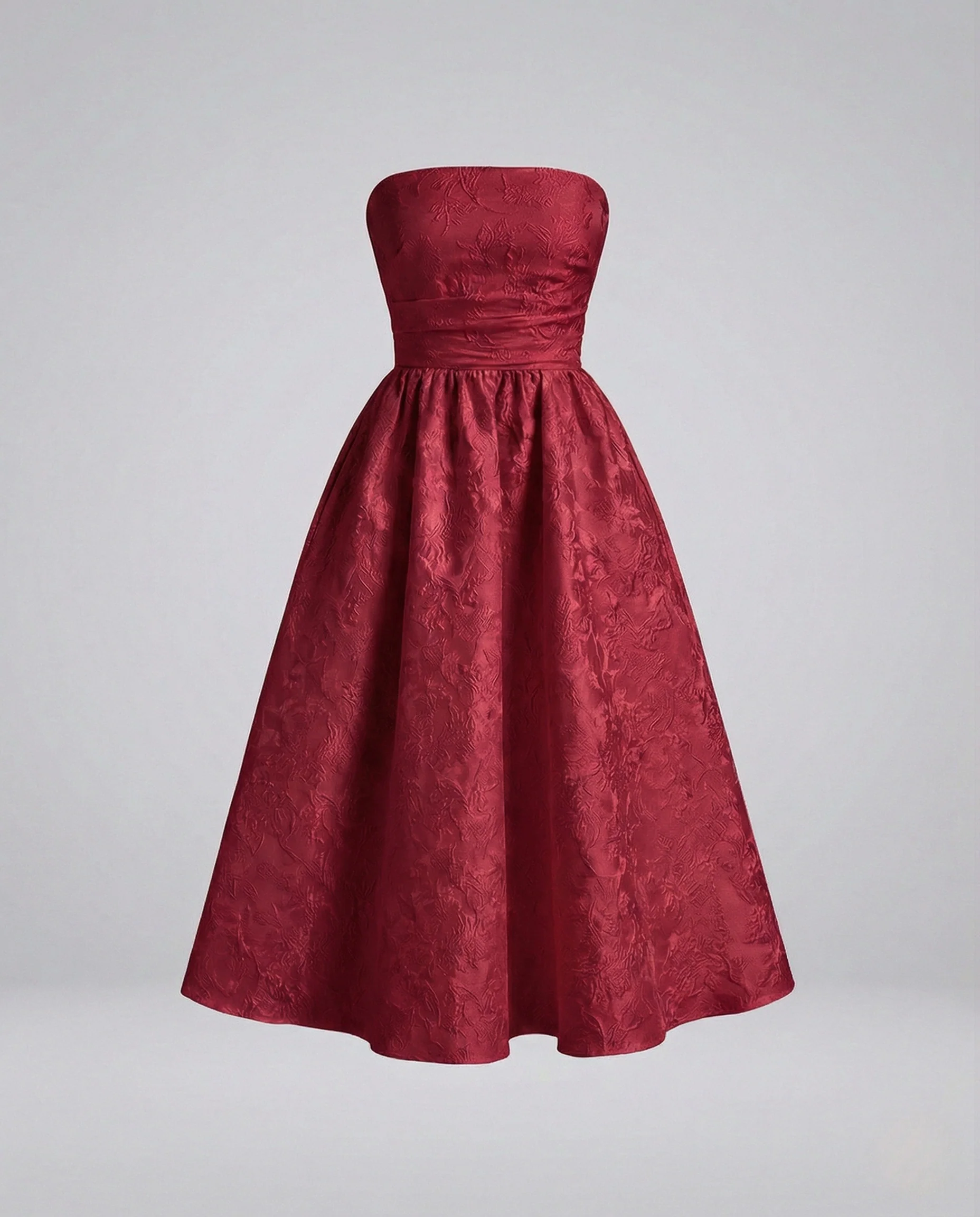 Damen Bandeau-Midikleid aus Jacquard mit Korsage - Image 5