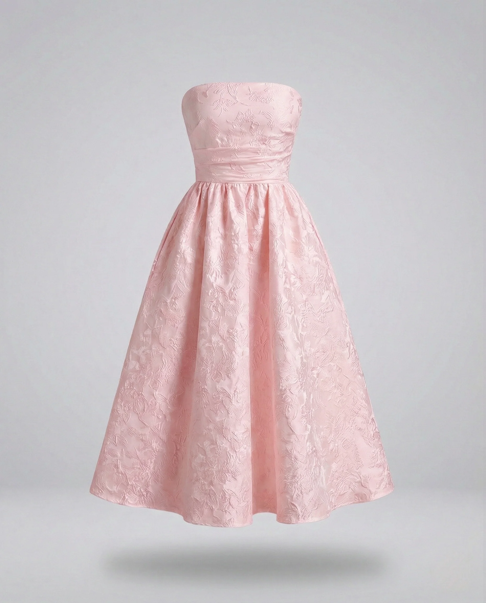 Damen Bandeau-Midikleid aus Jacquard mit Korsage - Image 8