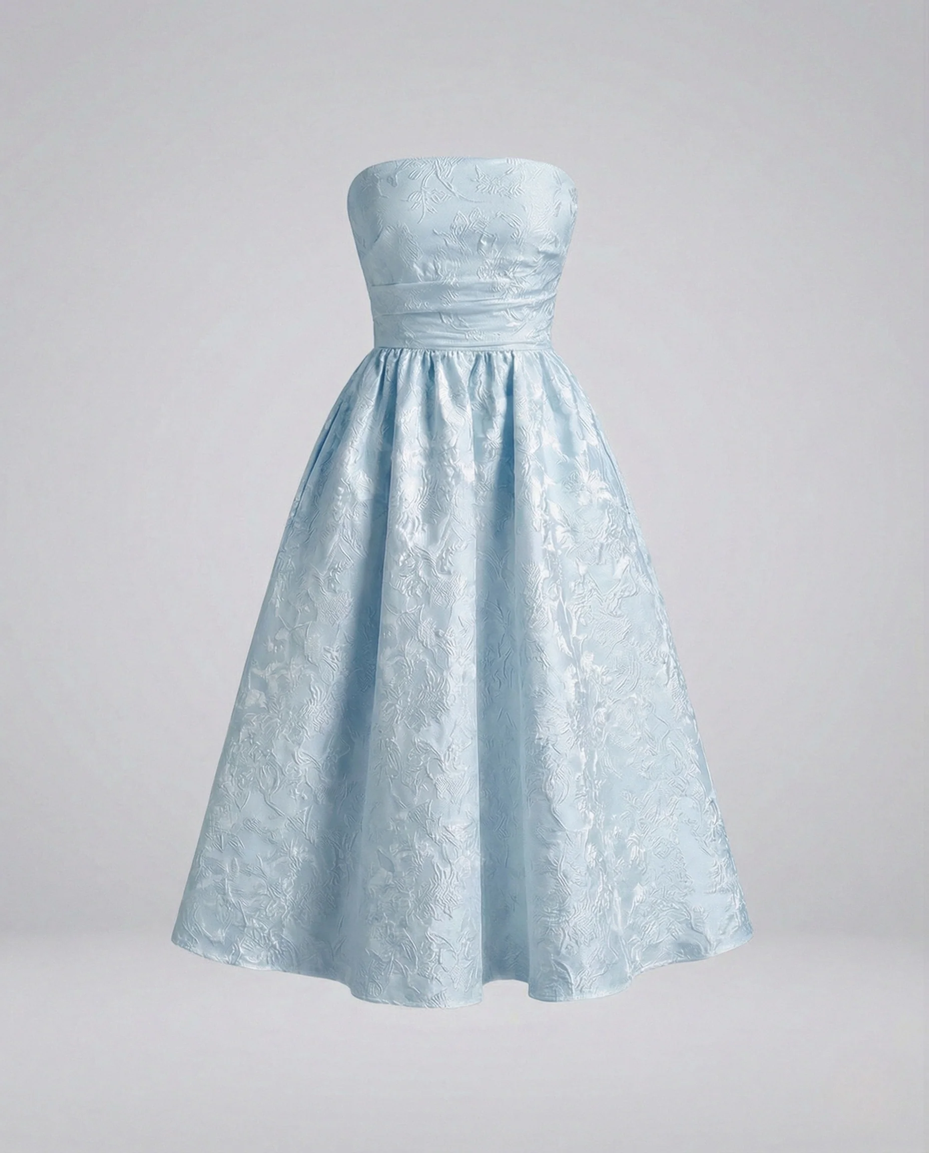 Damen Bandeau-Midikleid aus Jacquard mit Korsage - Image 9