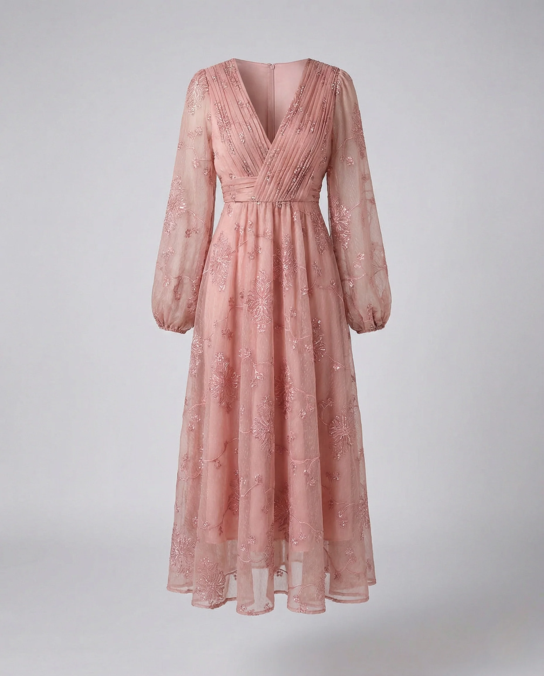 Damen Maxikleid Sommer Chiffon Empire - Image 5