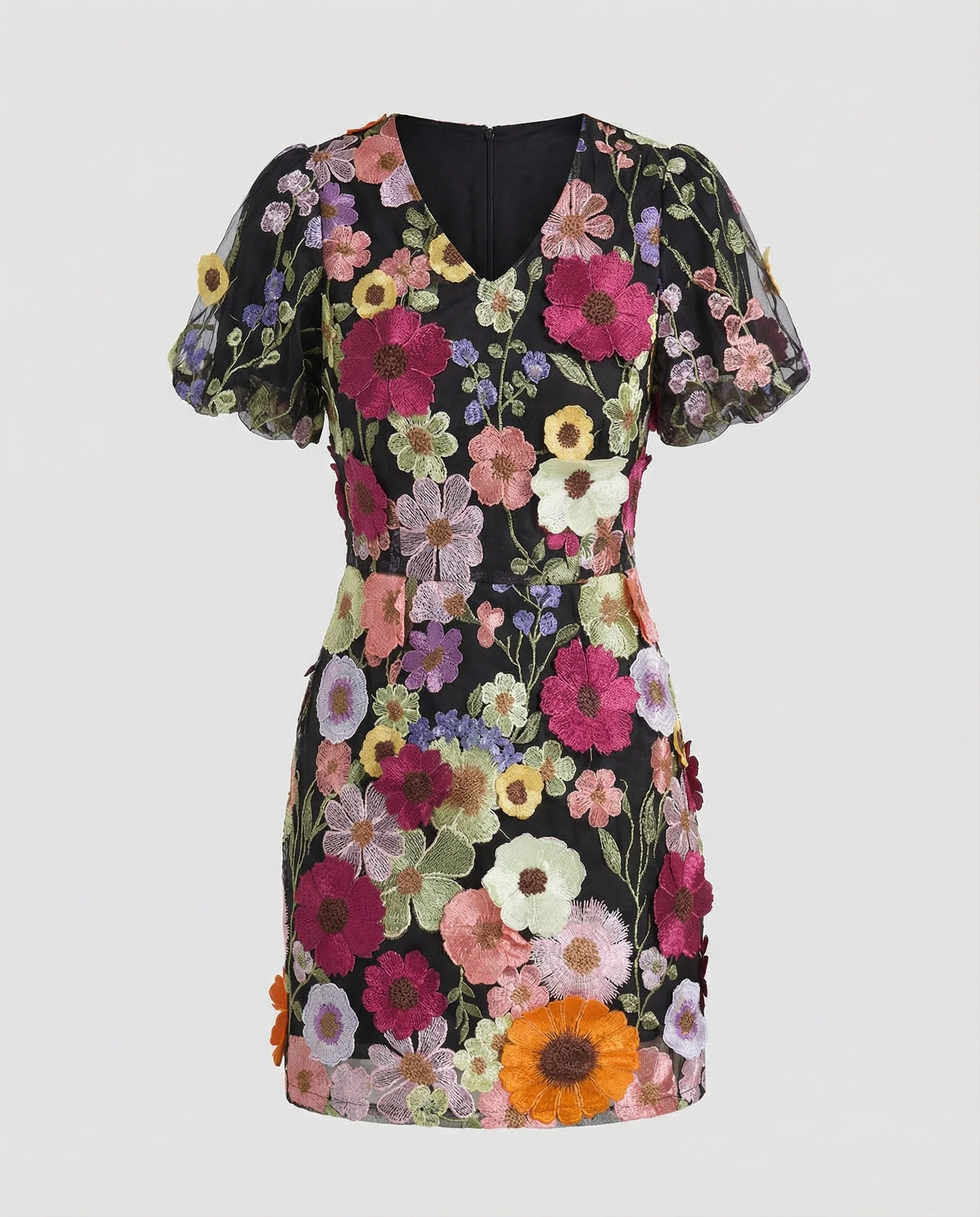 Damen Abendkleid elegant mit Blüten - Image 4