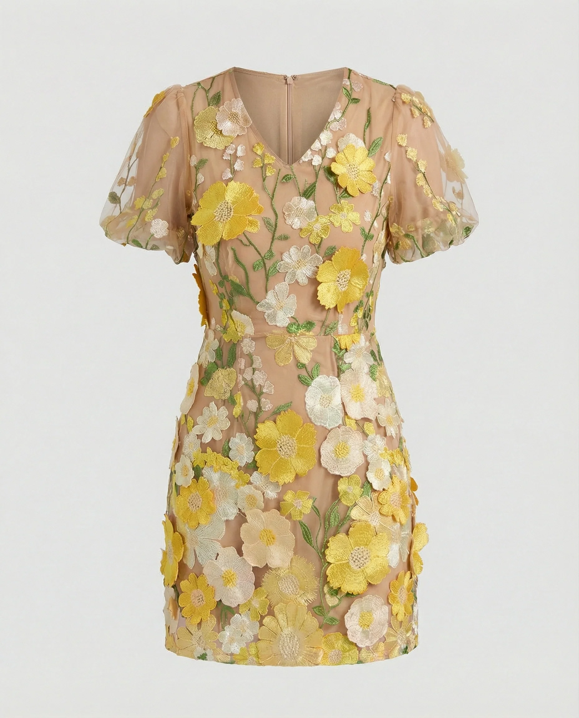 Damen Abendkleid elegant mit Blüten - Image 6