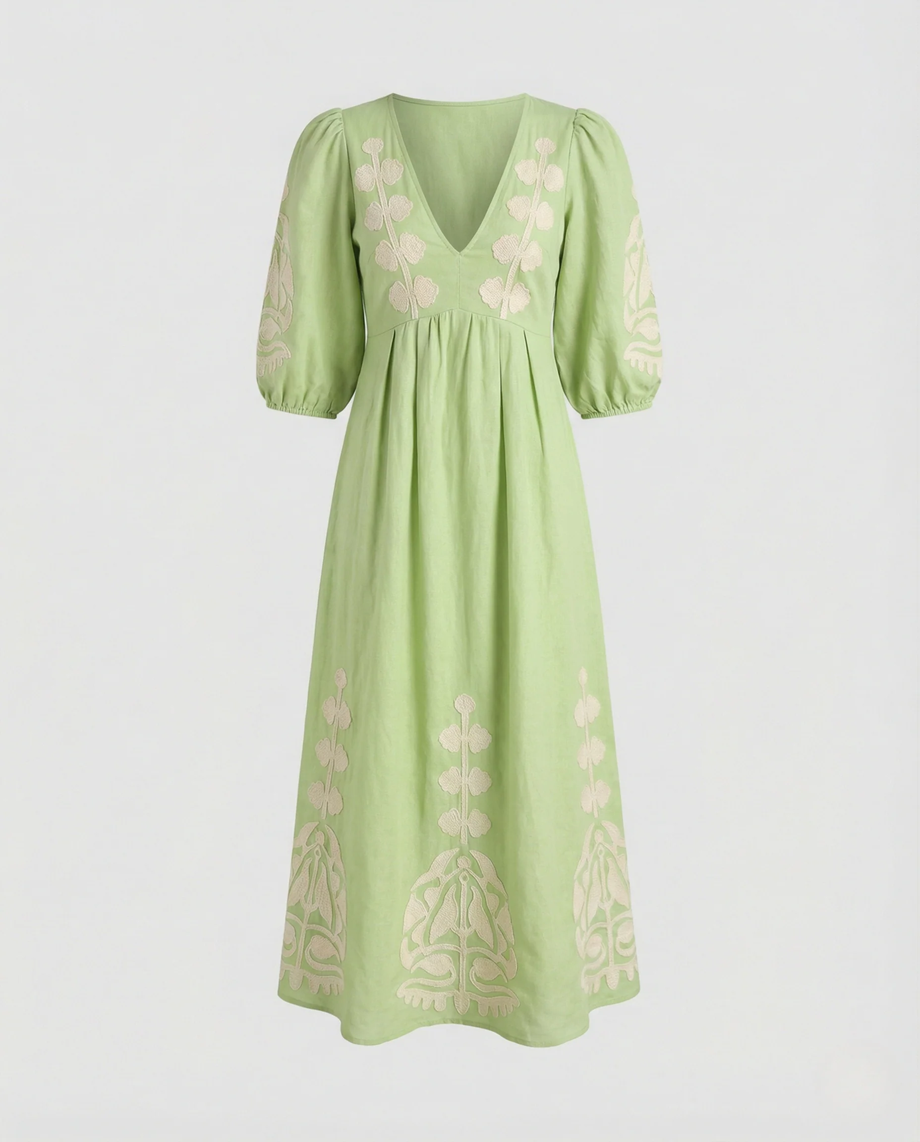 Damen Leinenkleid bestickt Folklore - Image 4
