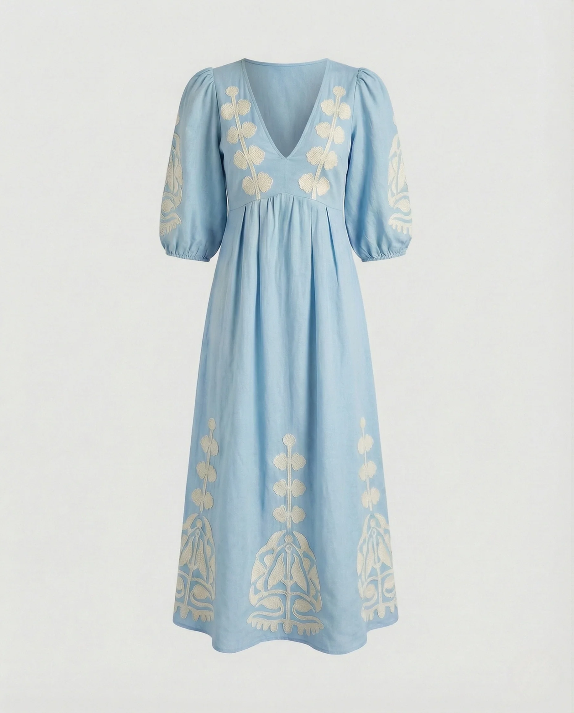 Damen Leinenkleid bestickt Folklore - Image 5