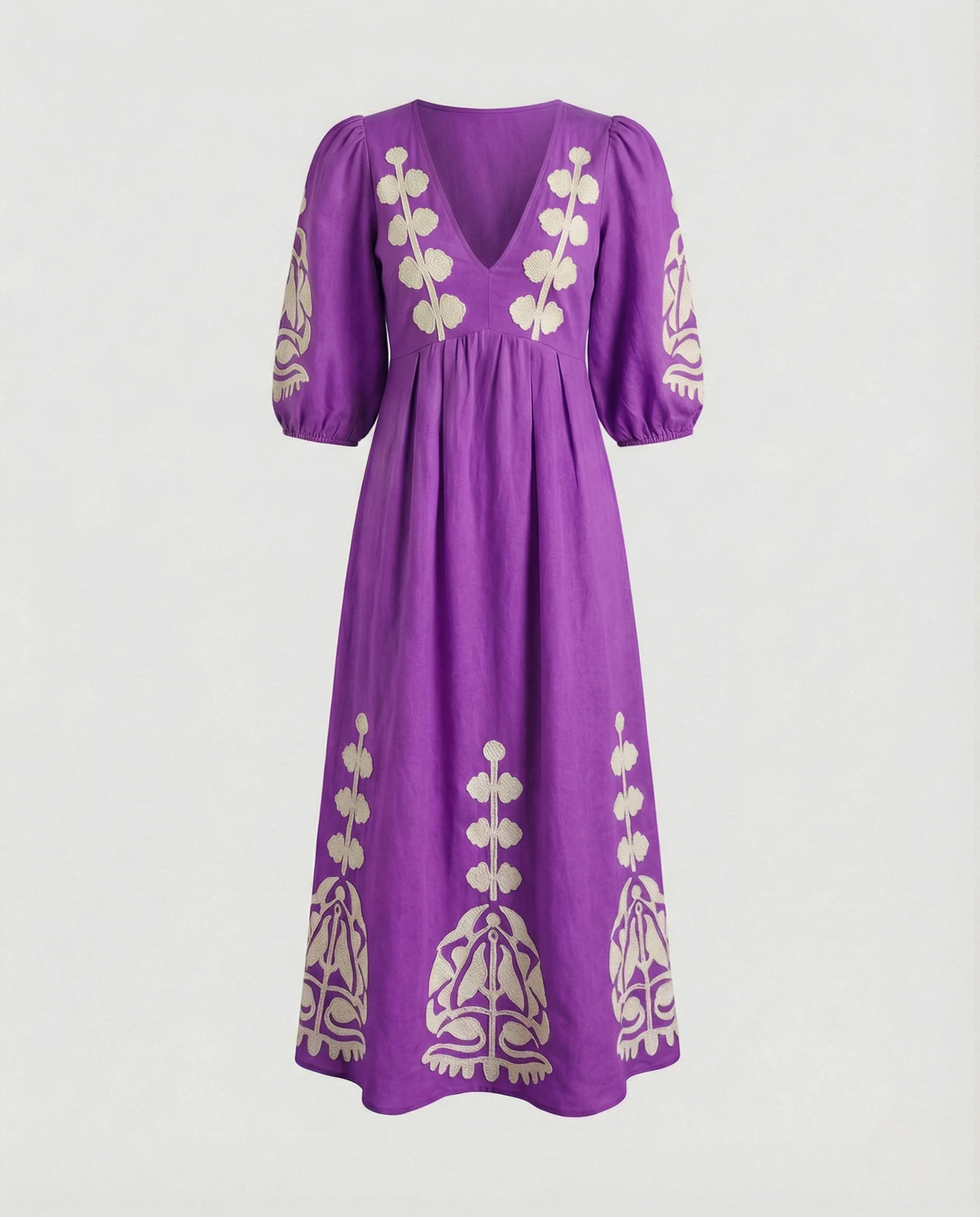 Damen Leinenkleid bestickt Folklore - Image 9