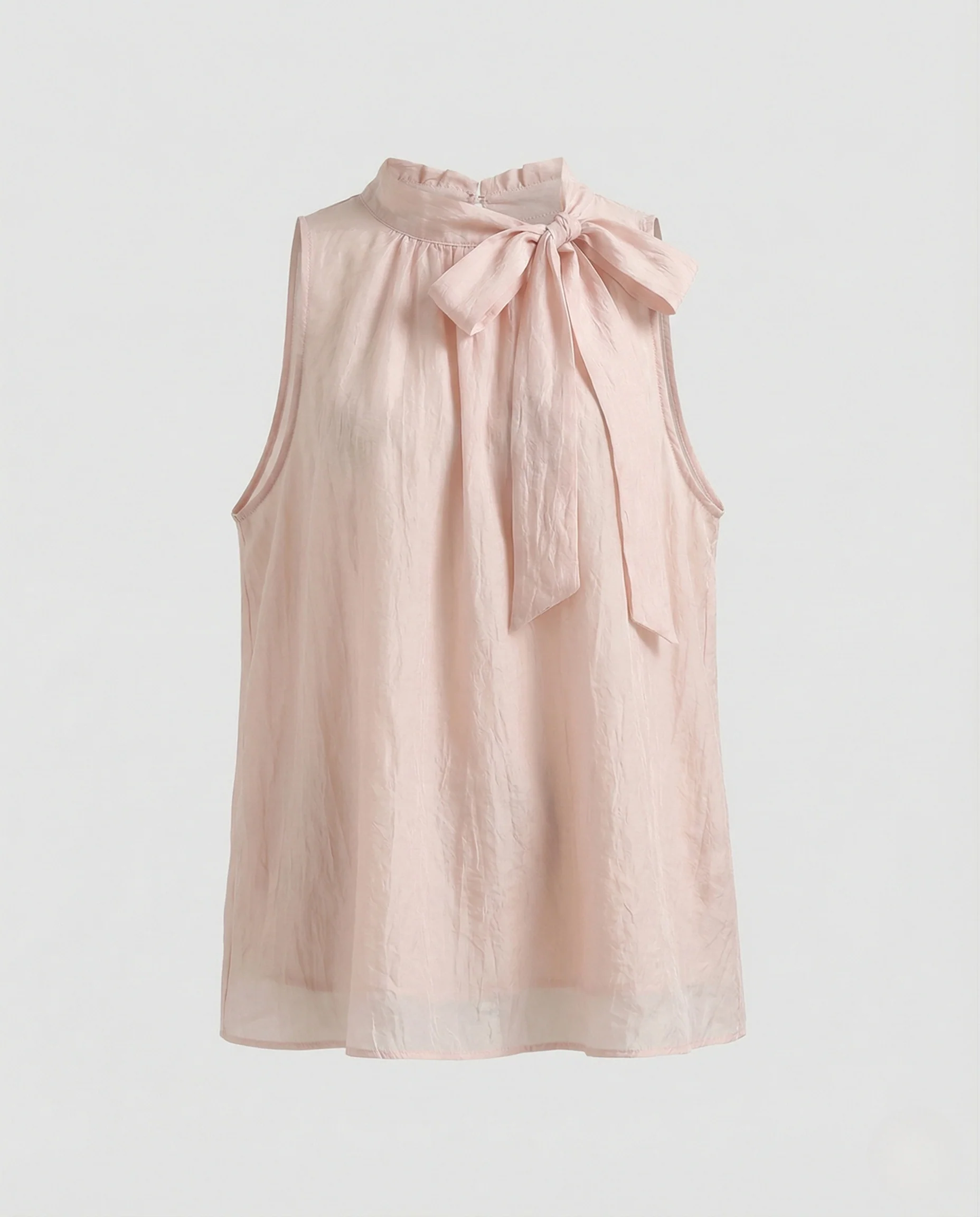 Damen Bindekragen Bluse mit Oversize Schleife - Image 5