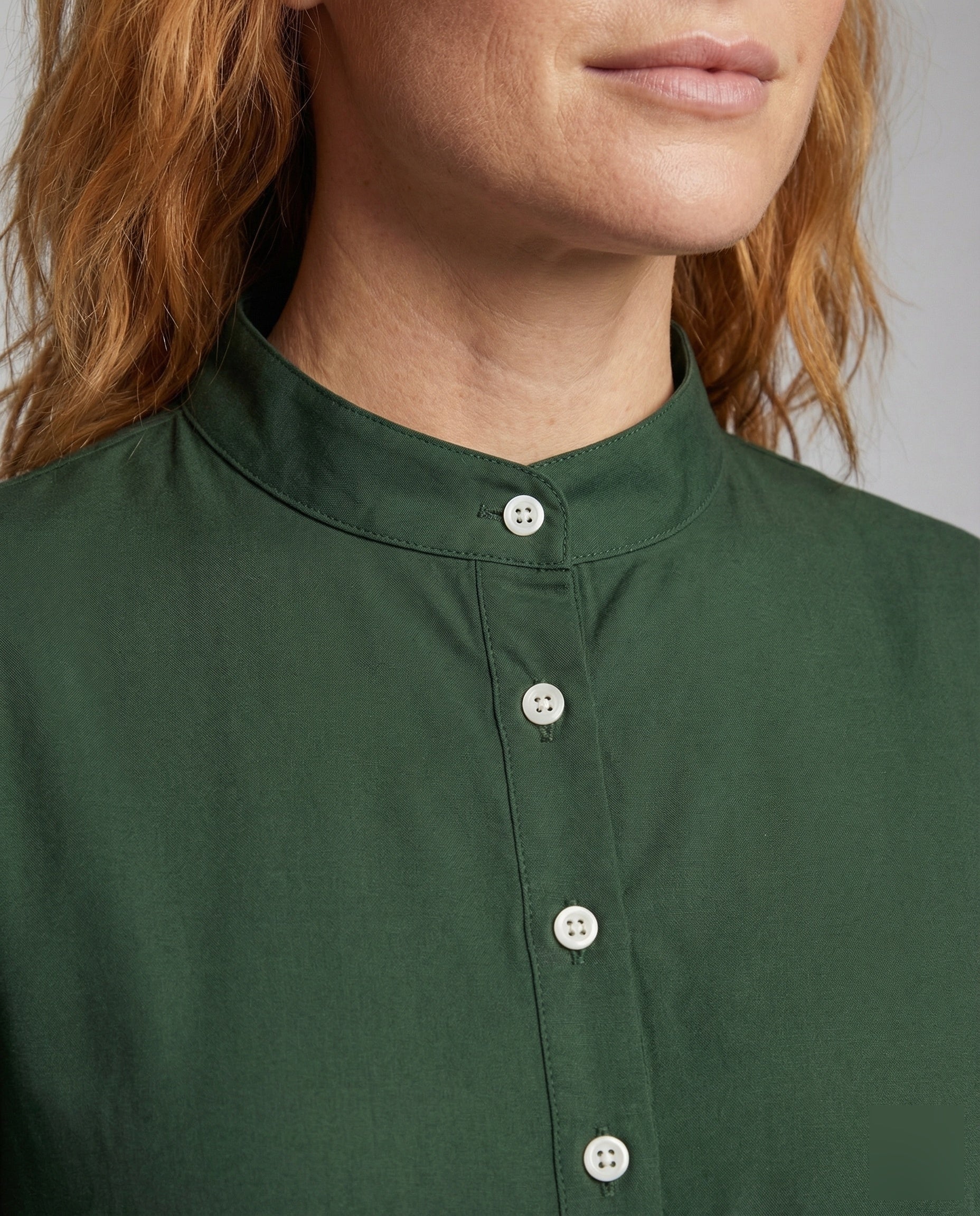 Damen Bodenlanges A-Linienkleid mit Stehkragen - Image 3