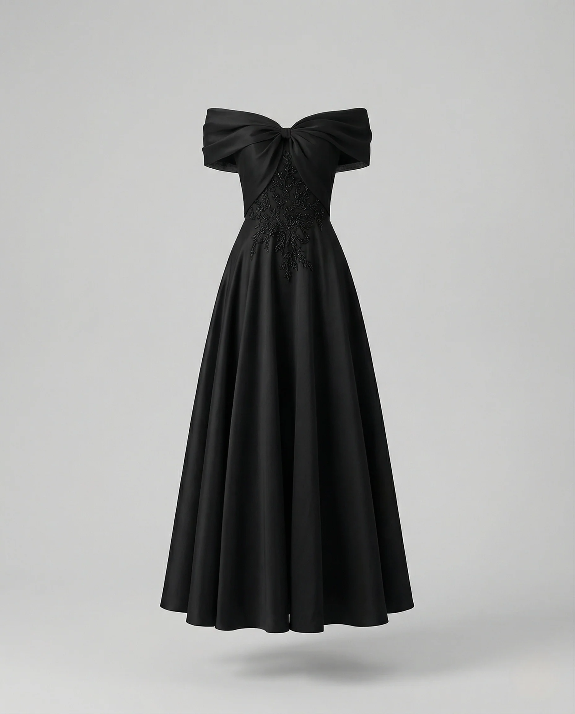 Damen Bodenlanges Carmen Abendkleid mit Spitze - Image 5