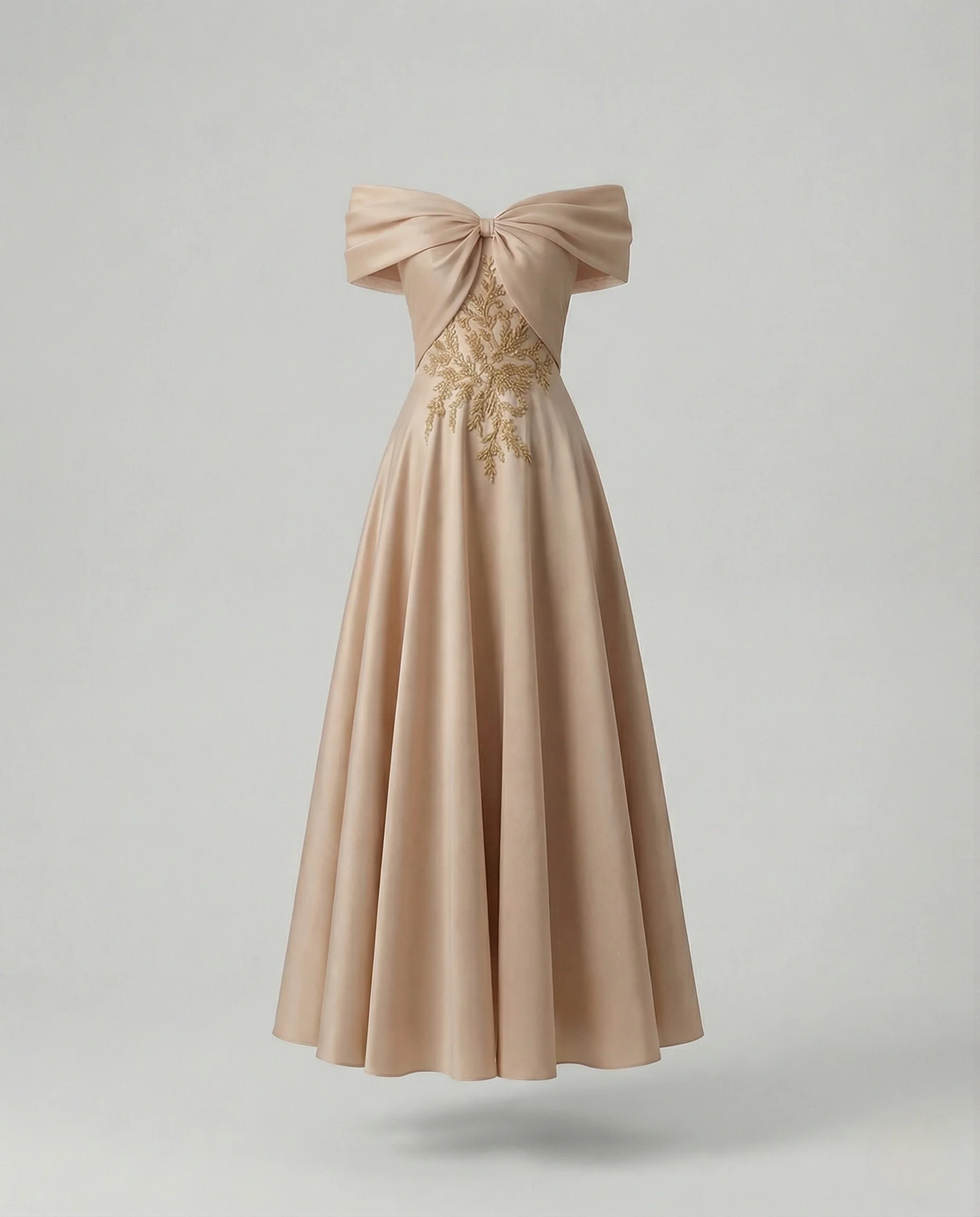 Damen Bodenlanges Carmen Abendkleid mit Spitze - Image 6