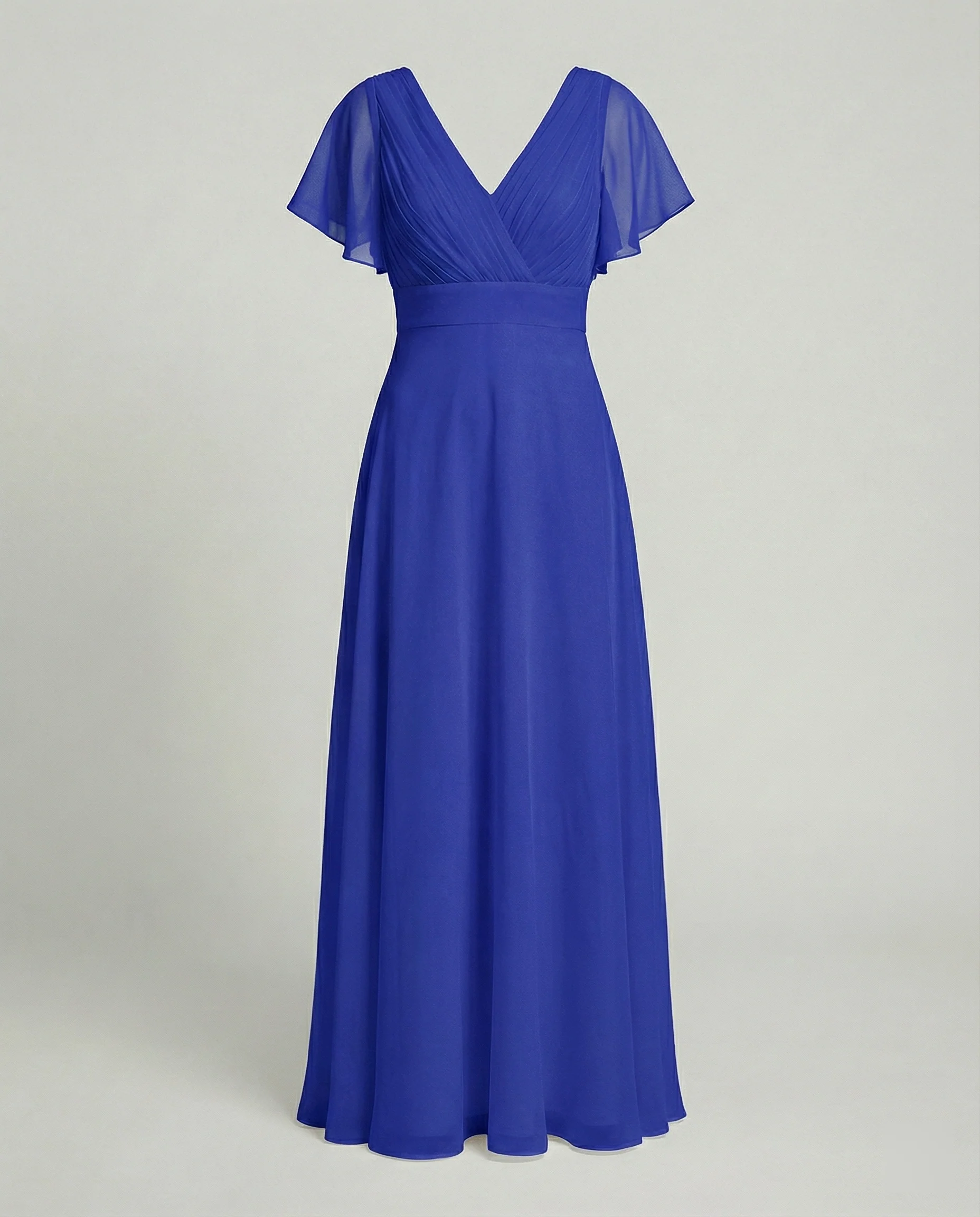 Damen Maxikleid Chiffon elegant plissiert - Image 10