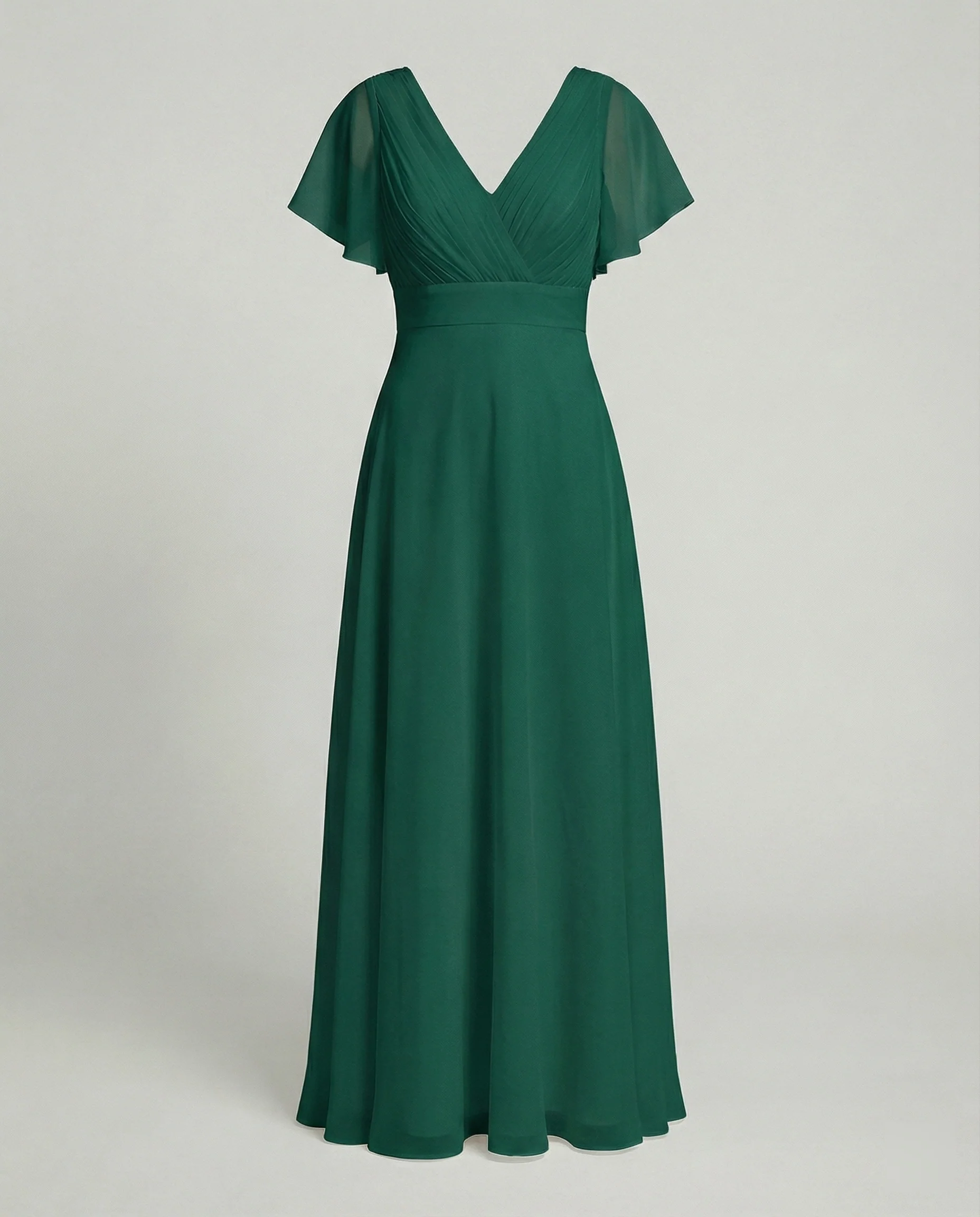 Damen Maxikleid Chiffon elegant plissiert - Image 11