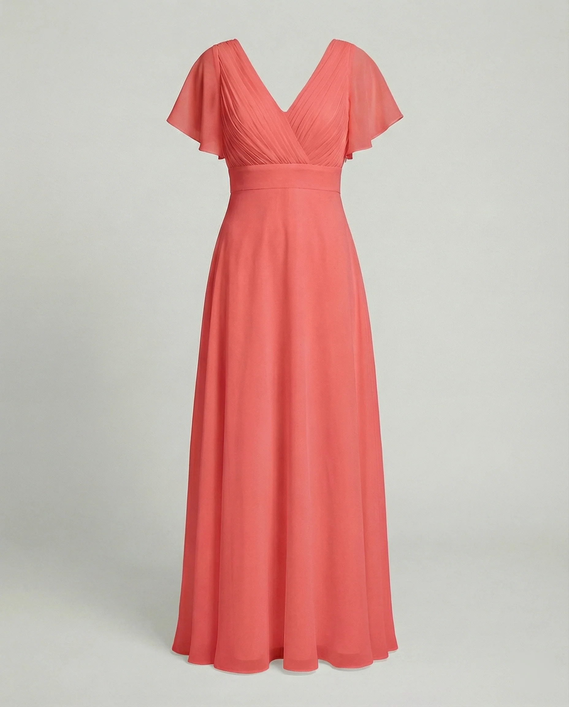 Damen Maxikleid Chiffon elegant plissiert - Image 12