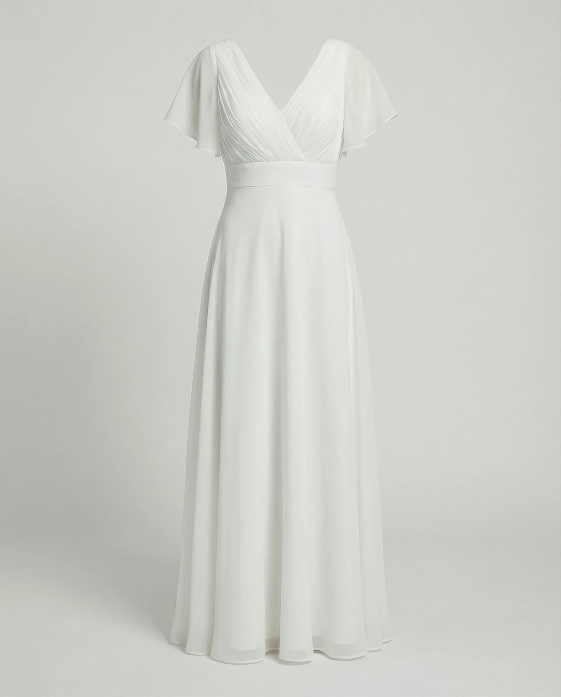 Damen Maxikleid Chiffon elegant plissiert - Image 4