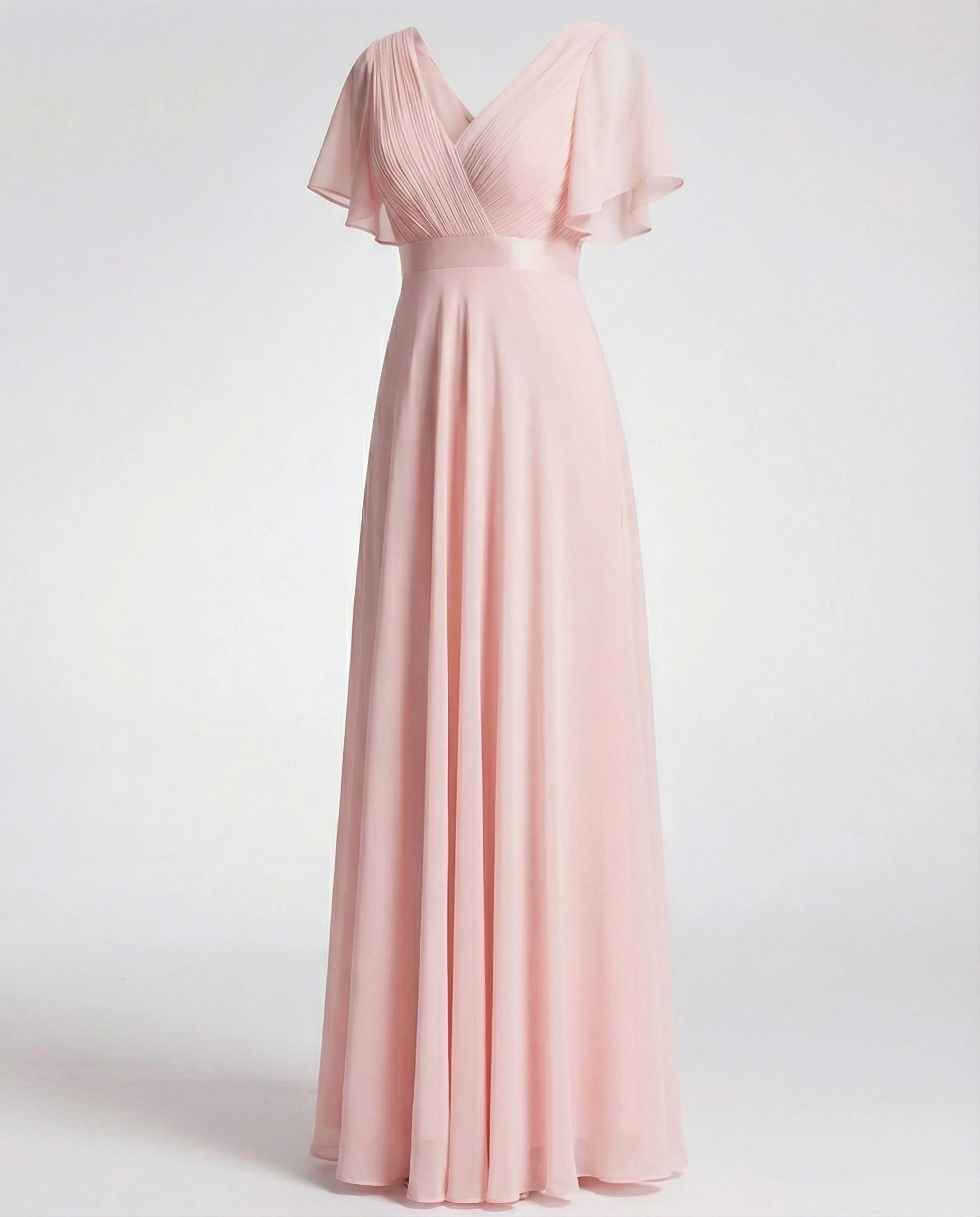 Damen Maxikleid Chiffon elegant plissiert - Image 5