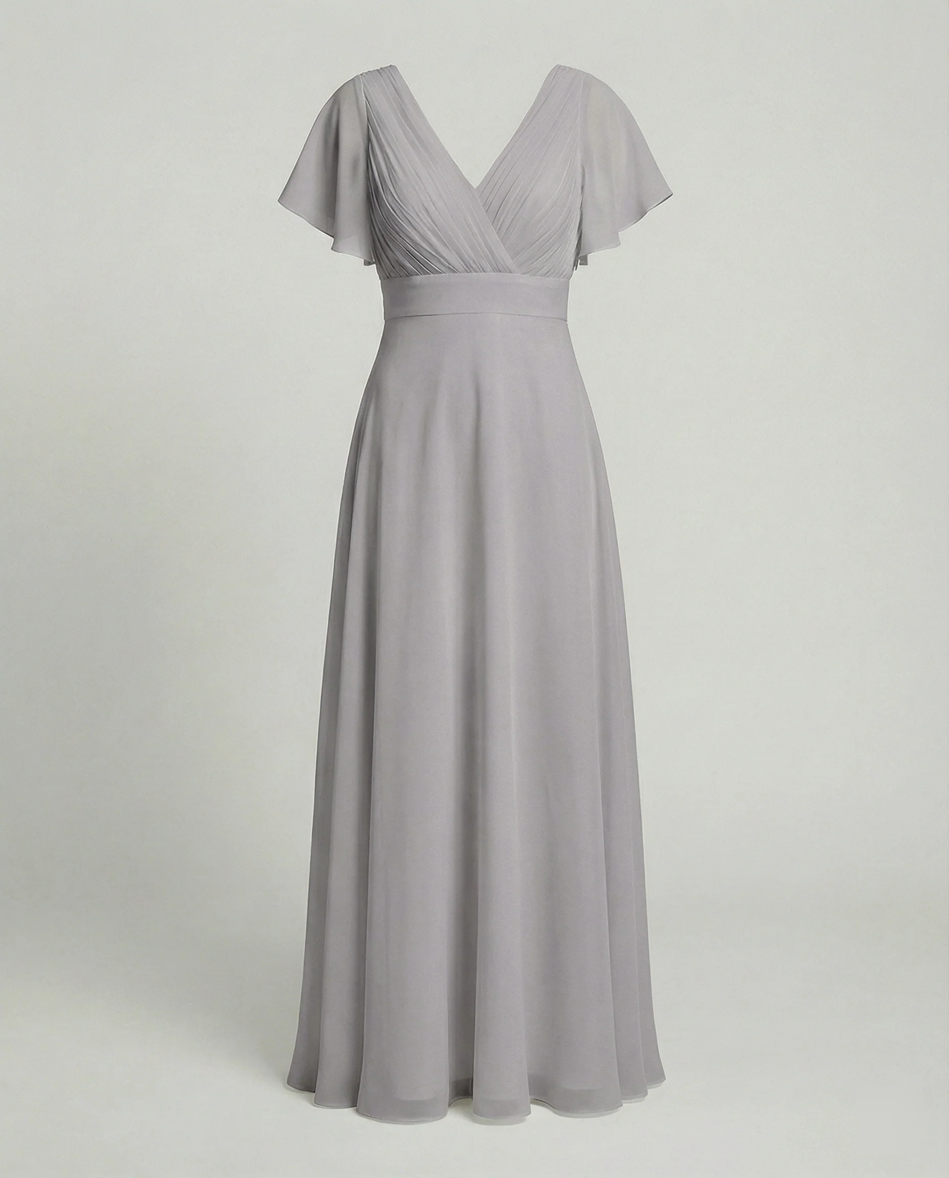 Damen Maxikleid Chiffon elegant plissiert - Image 7
