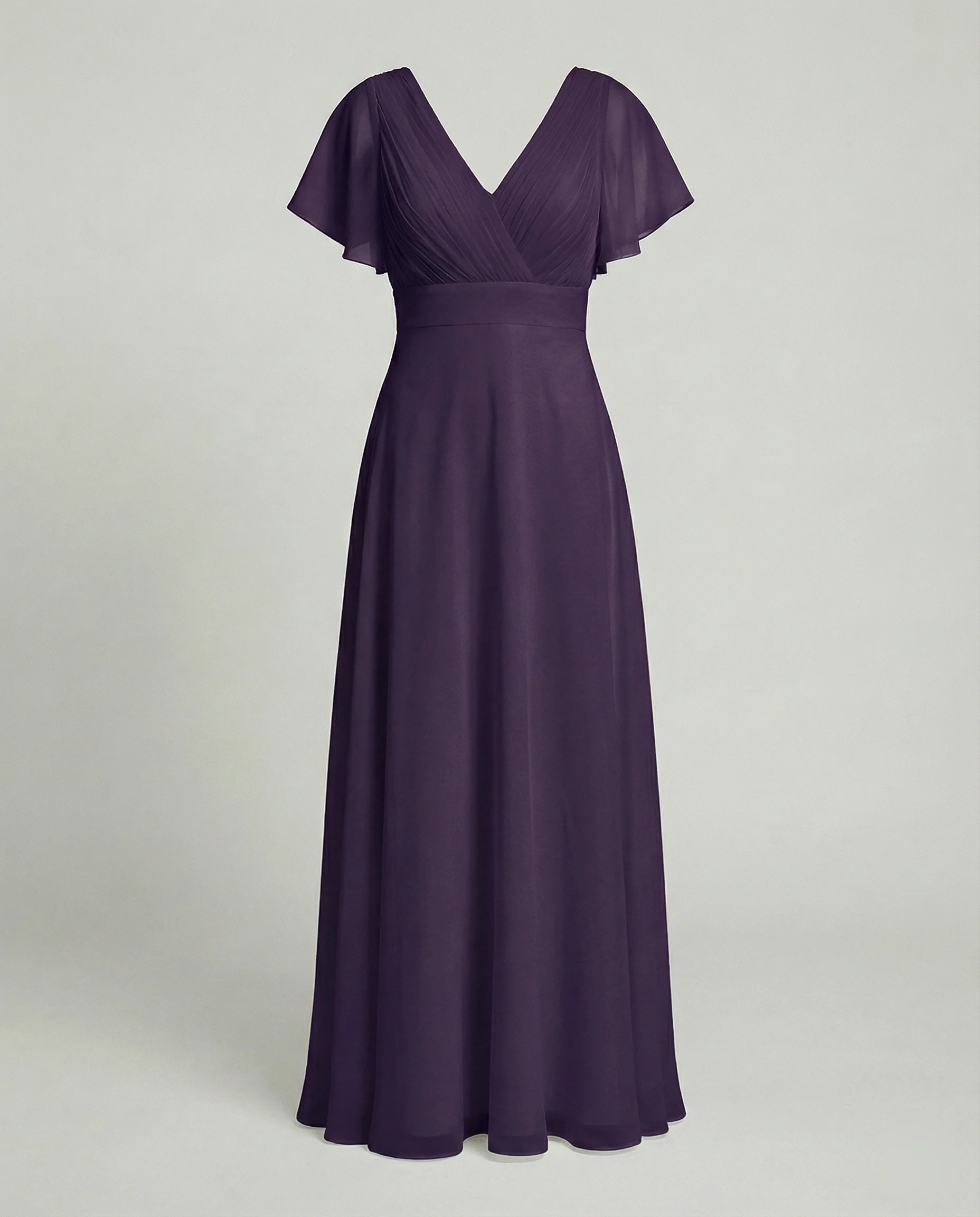 Damen Maxikleid Chiffon elegant plissiert - Image 8
