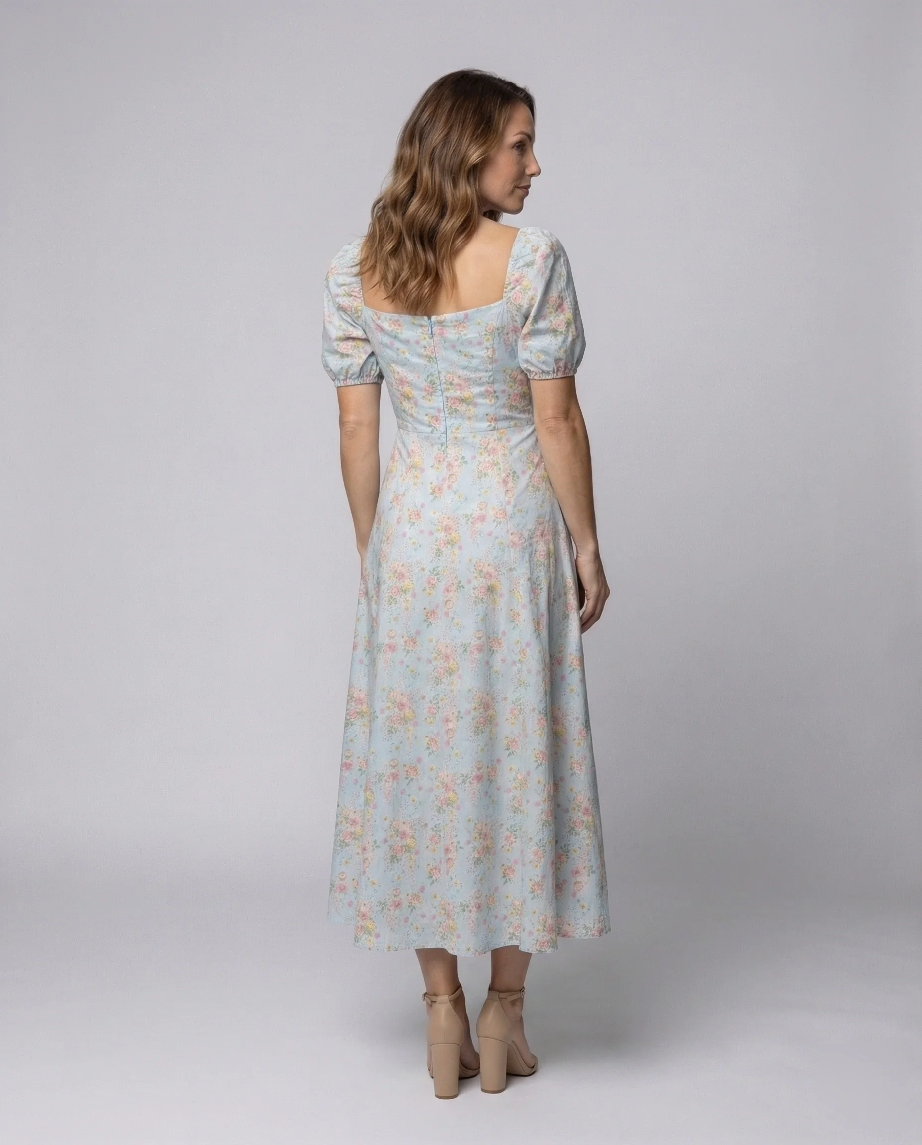 Damen Corsagenkleid Bodenlang mit Schlitz - Image 4