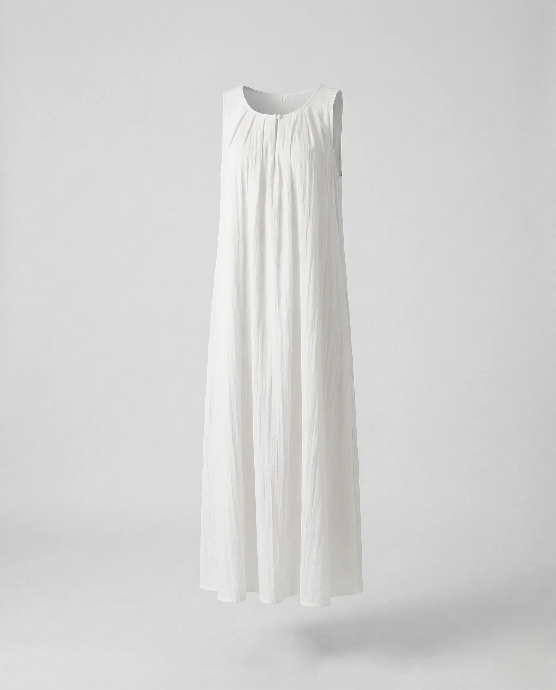 Damen Gekrepptes Bodenlanges Maxikleid - Image 6