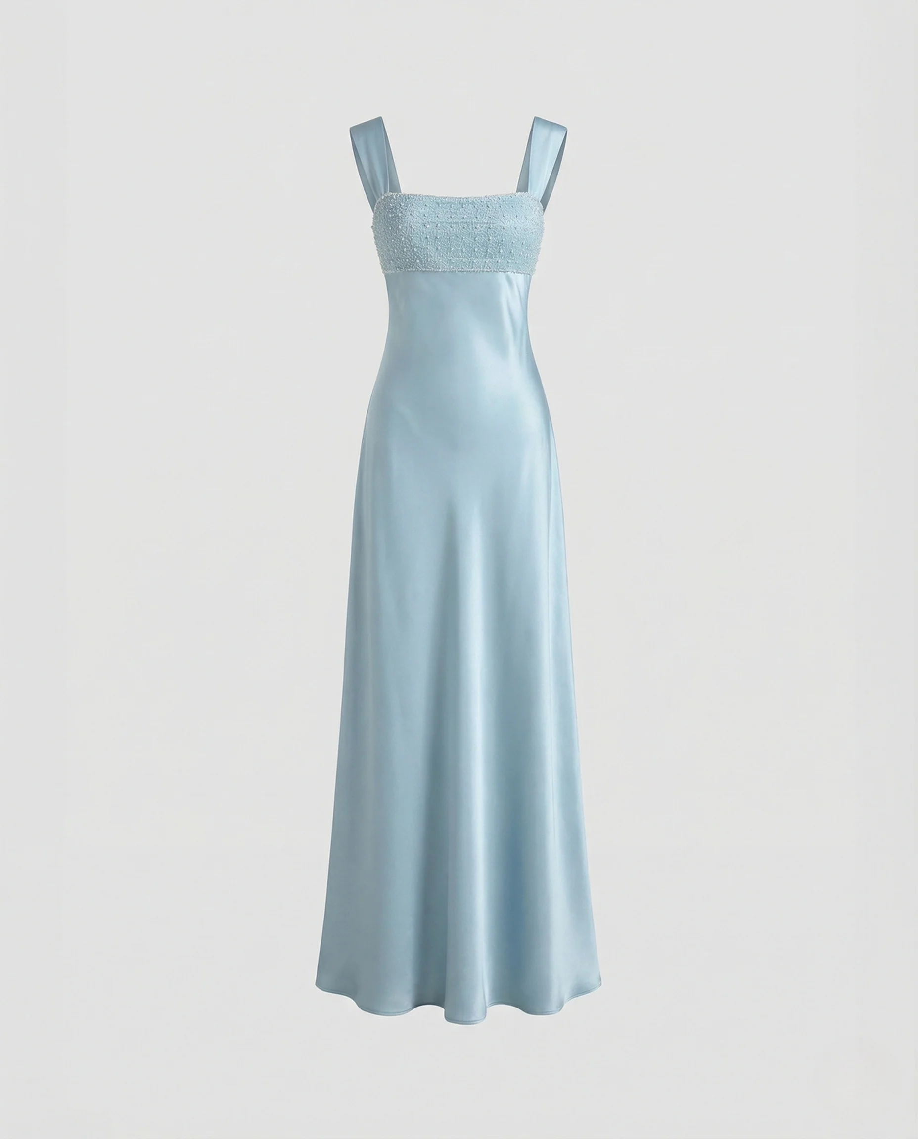 Damen Satin Abendkleid mit Besticktem Bustier - Image 5