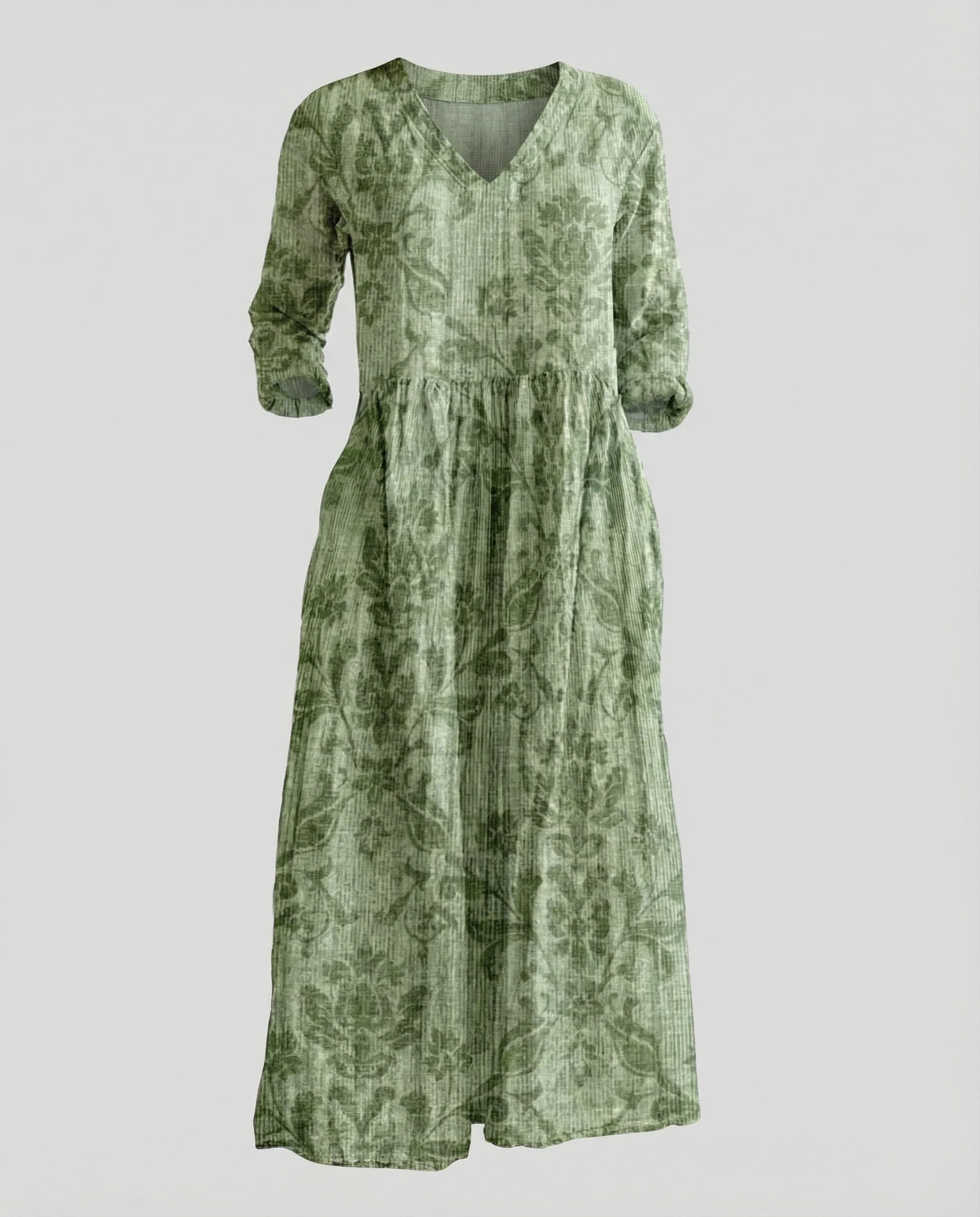 Damen Boho Maxikleid Sommer Leinenoptik - Image 24