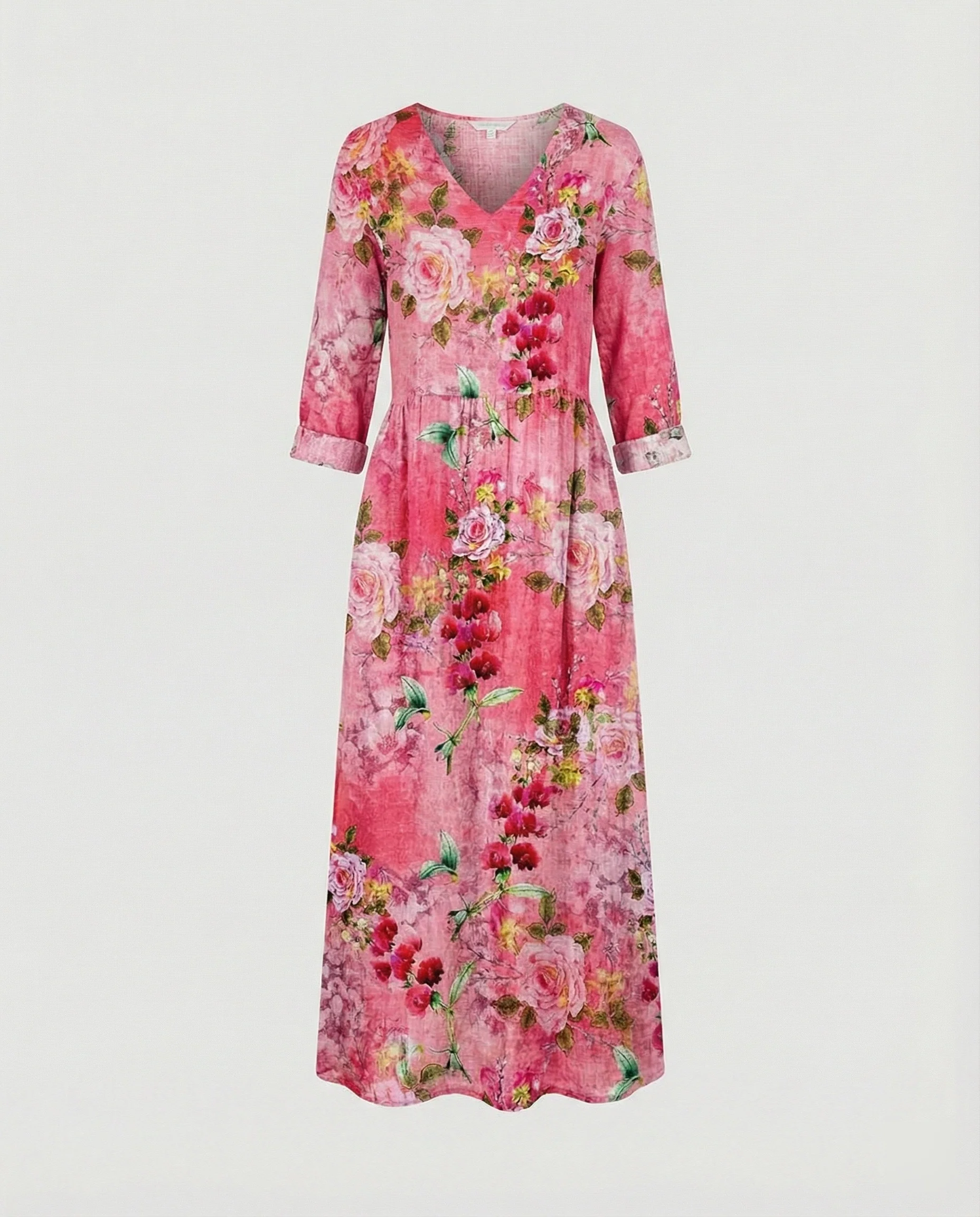 Damen Boho Maxikleid Sommer Leinenoptik - Image 53