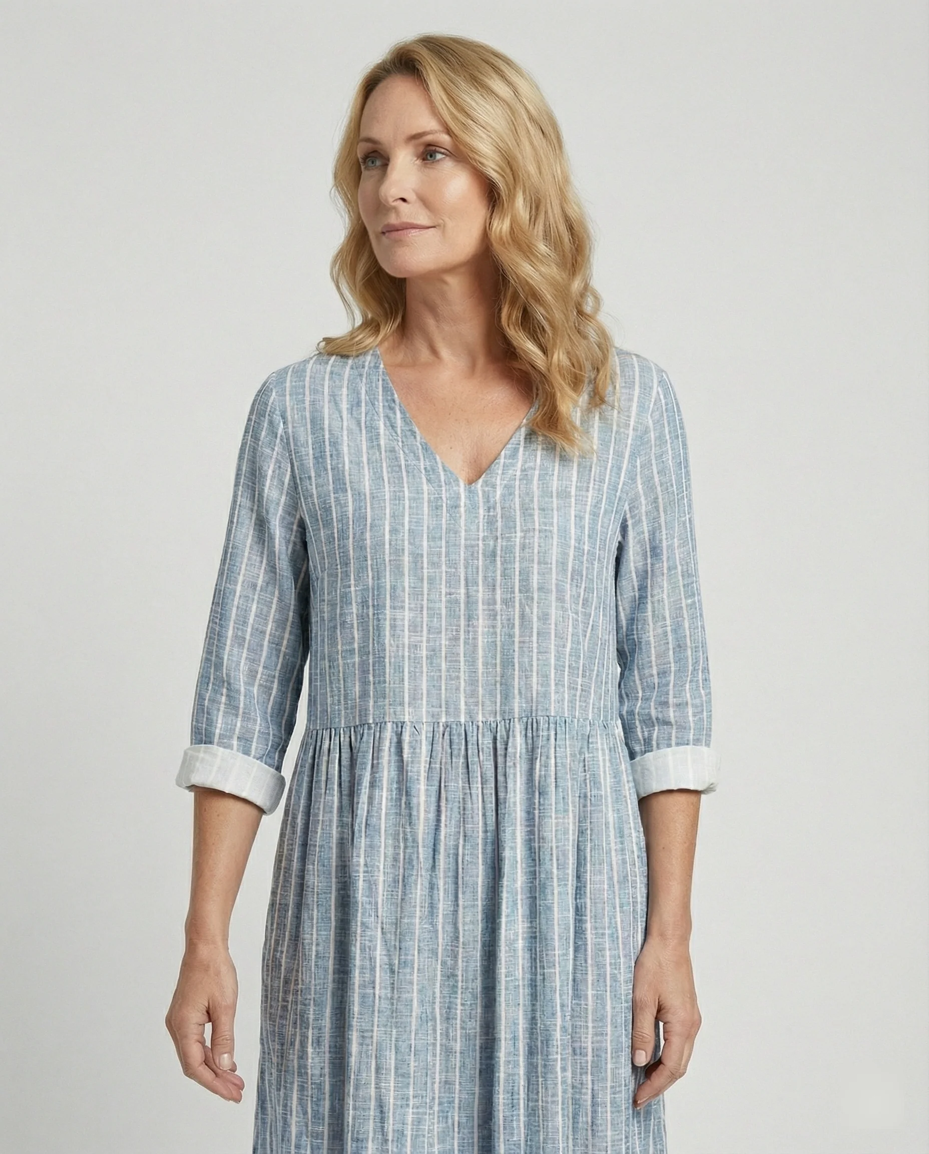 Damen Boho Maxikleid Sommer Leinenoptik - Image 55