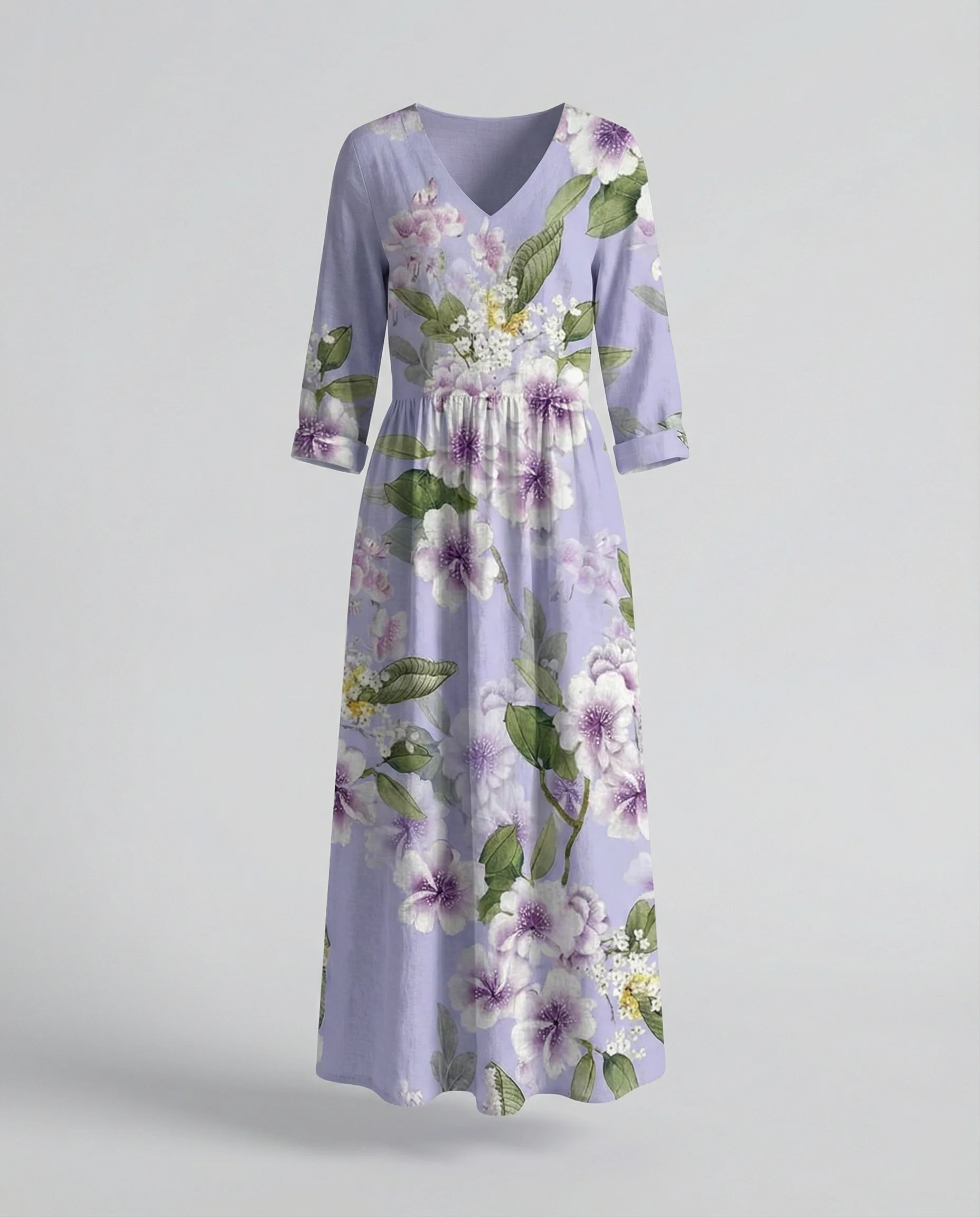 Damen Boho Maxikleid Sommer Leinenoptik - Image 56