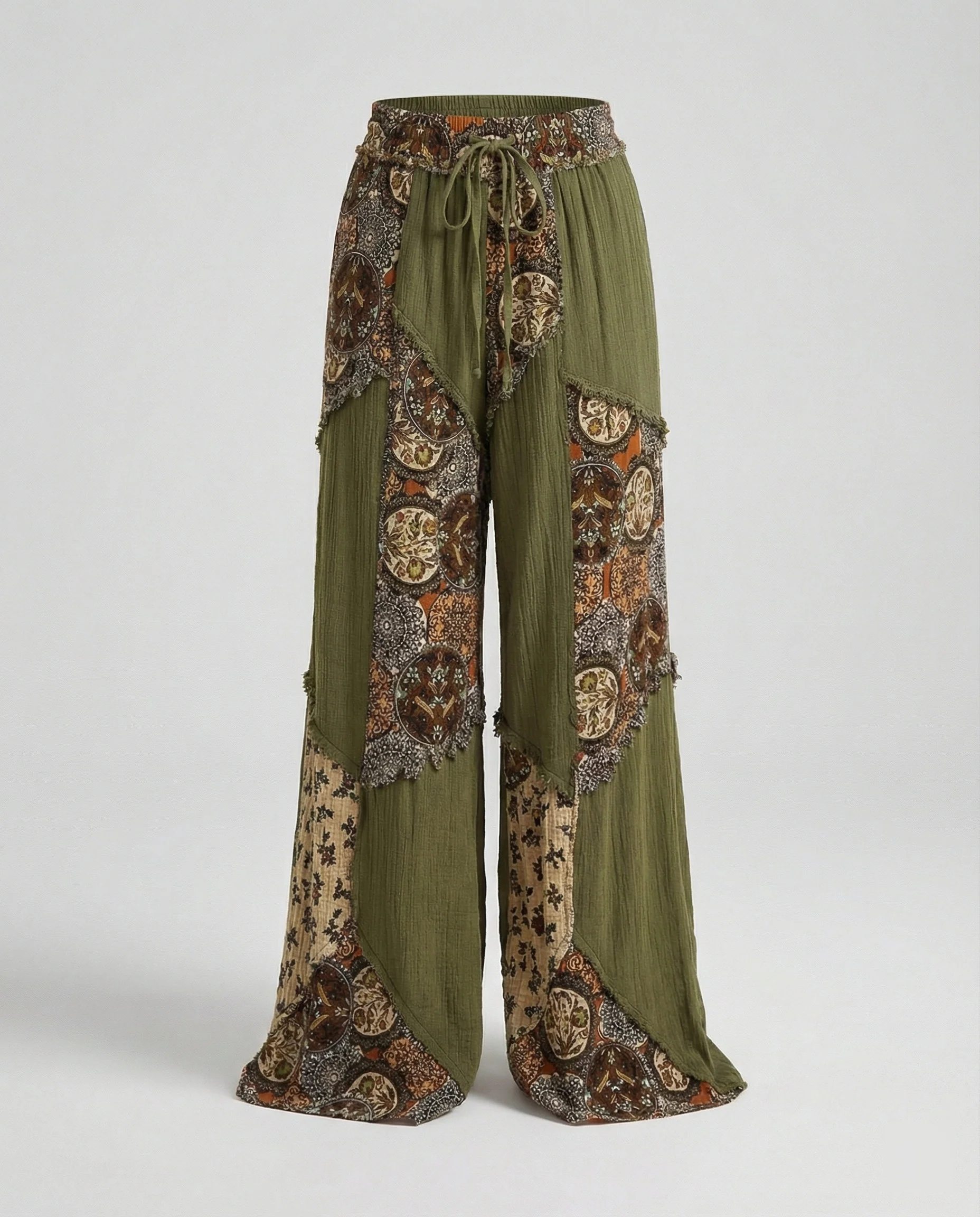 Damen Haremshose Boho Patchwork - Image 12