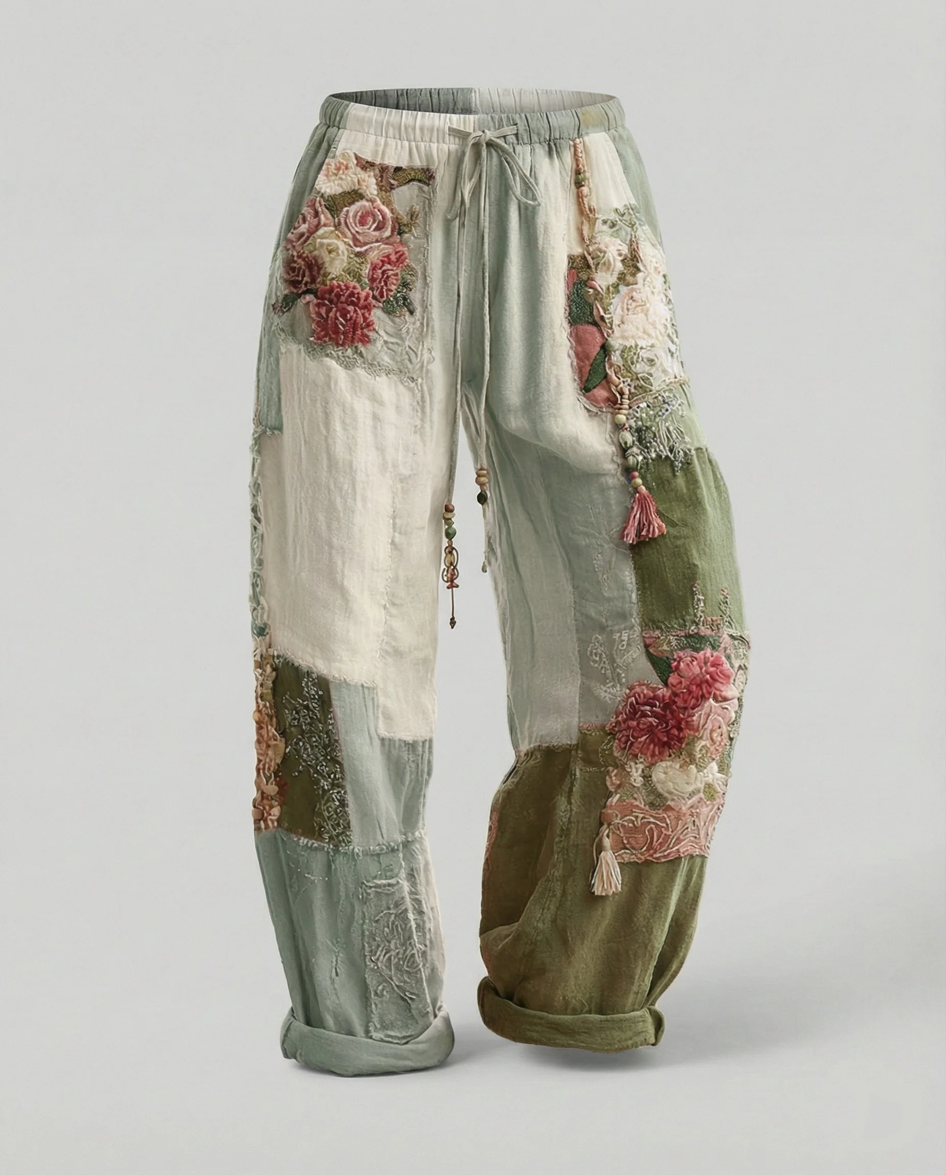 Damen Haremshose Boho Patchwork - Image 17
