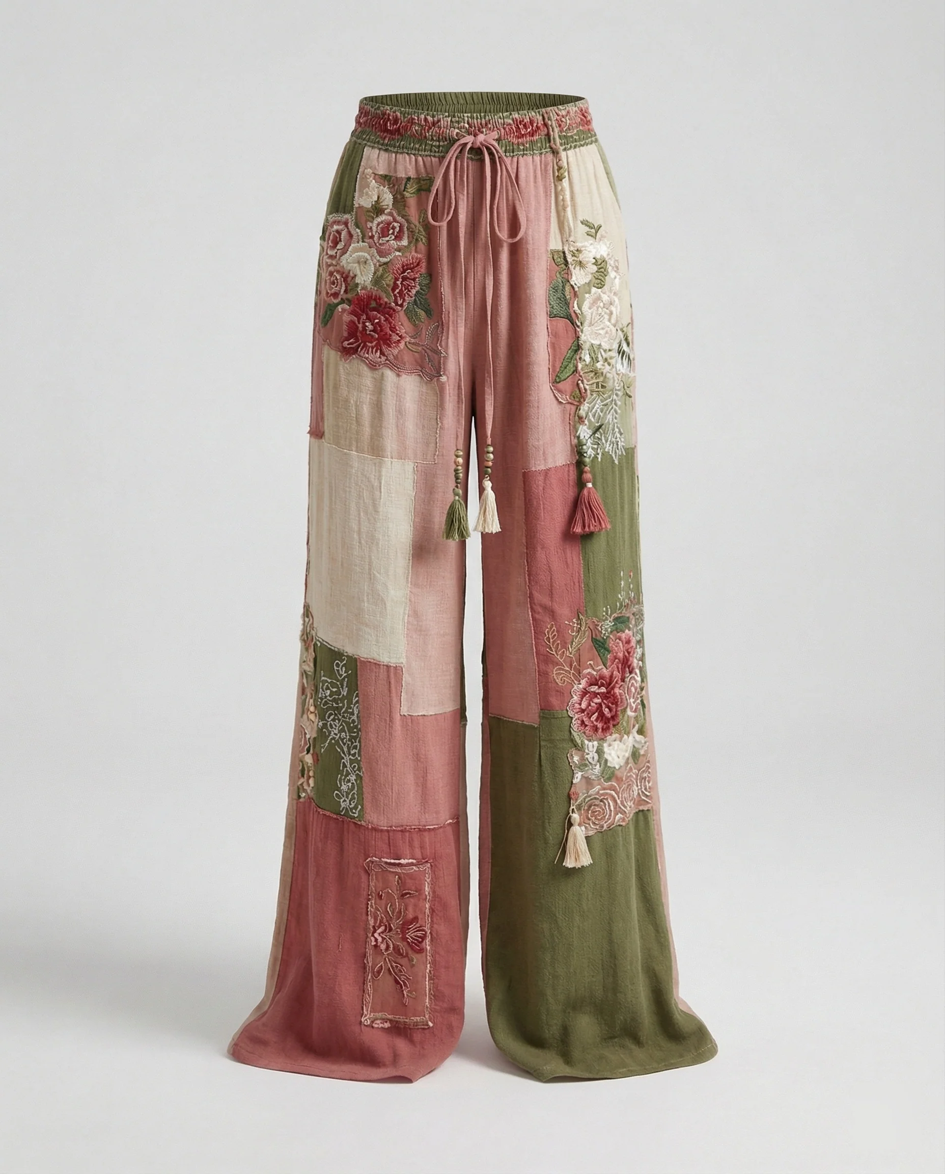 Damen Haremshose Boho Patchwork - Image 9
