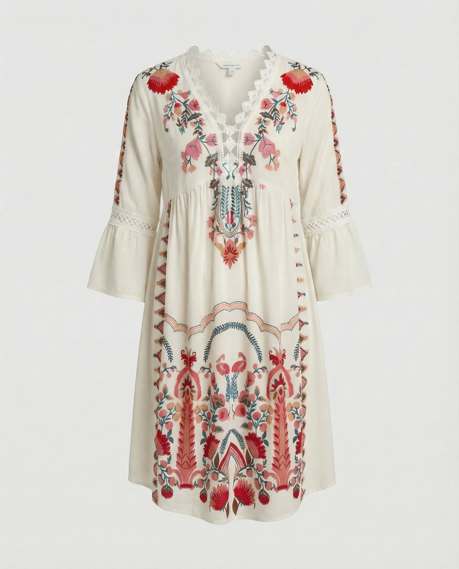 Boho Blumenkleid Damen A-Linie - Image 6