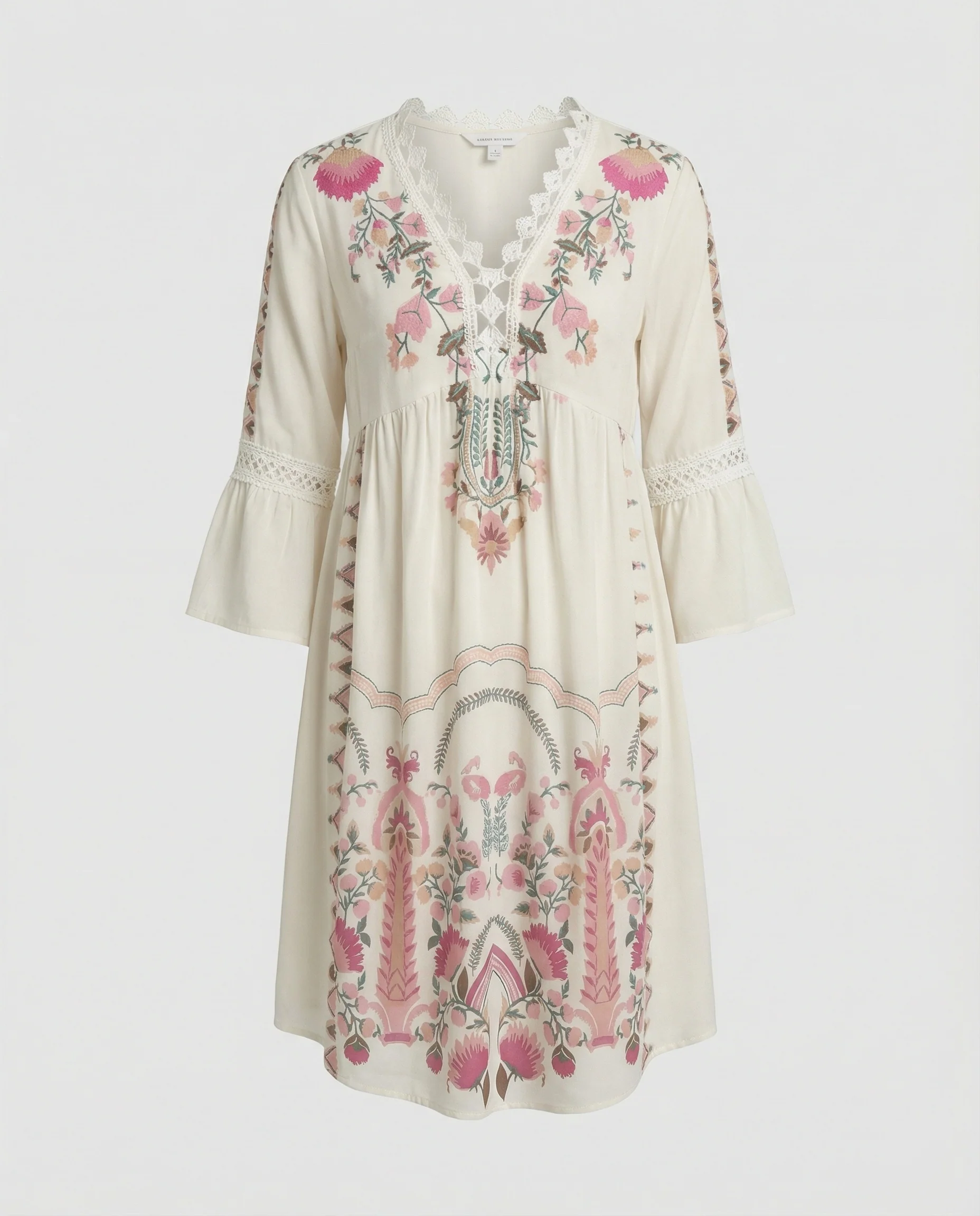 Boho Blumenkleid Damen A-Linie - Image 7