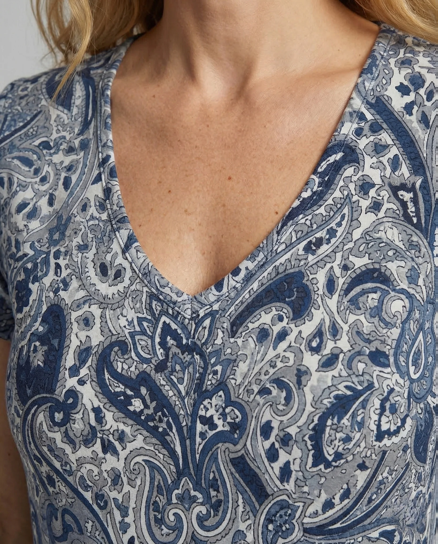Damen Boho Kleid Paisley Asymmetrisch - Image 3