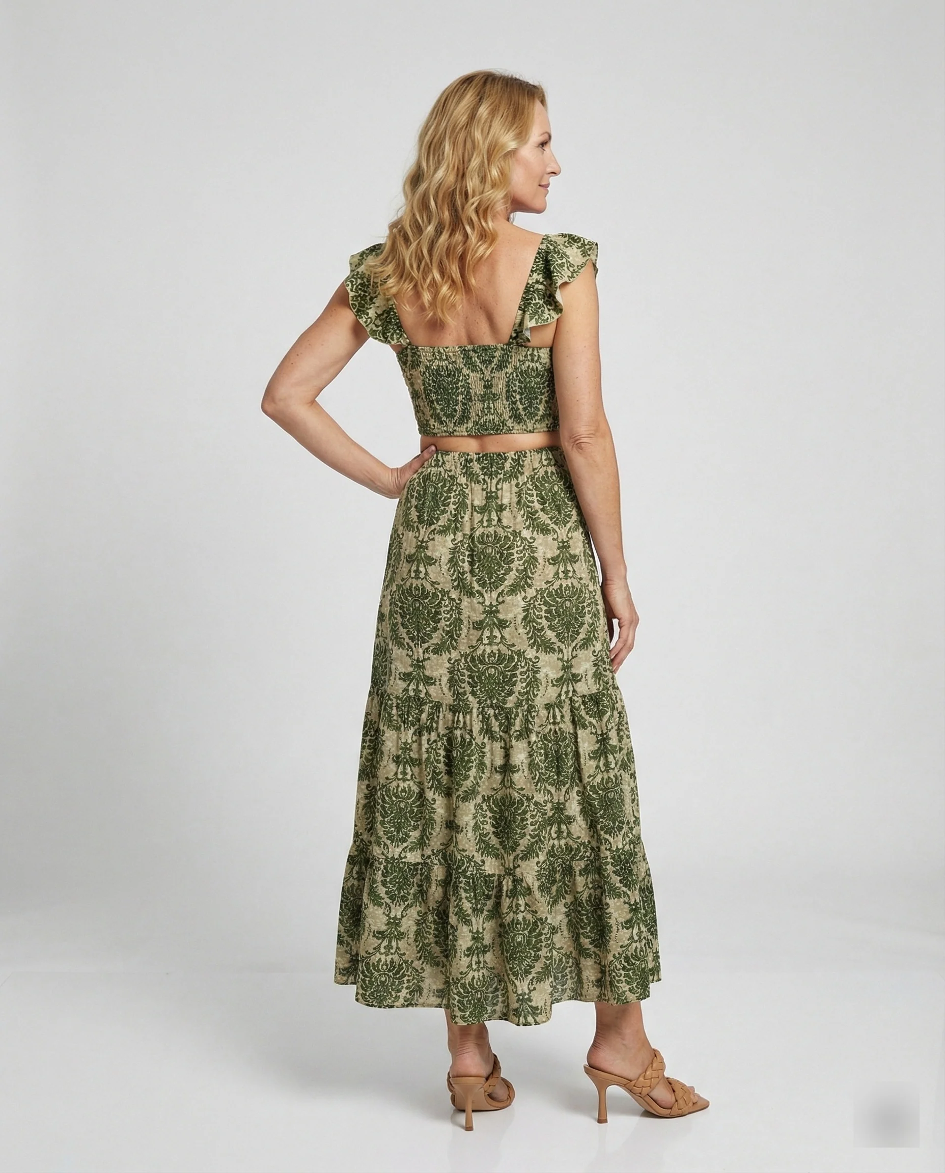 Damen Maxikleid Sommer mit Stufen - Image 3